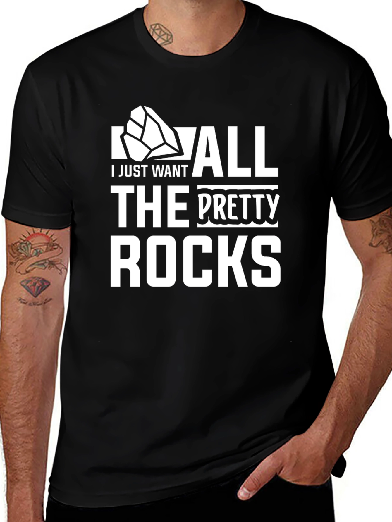 Variant 23 of Pretty Rocks Graphic T-Shirt - Rock Collector Tee