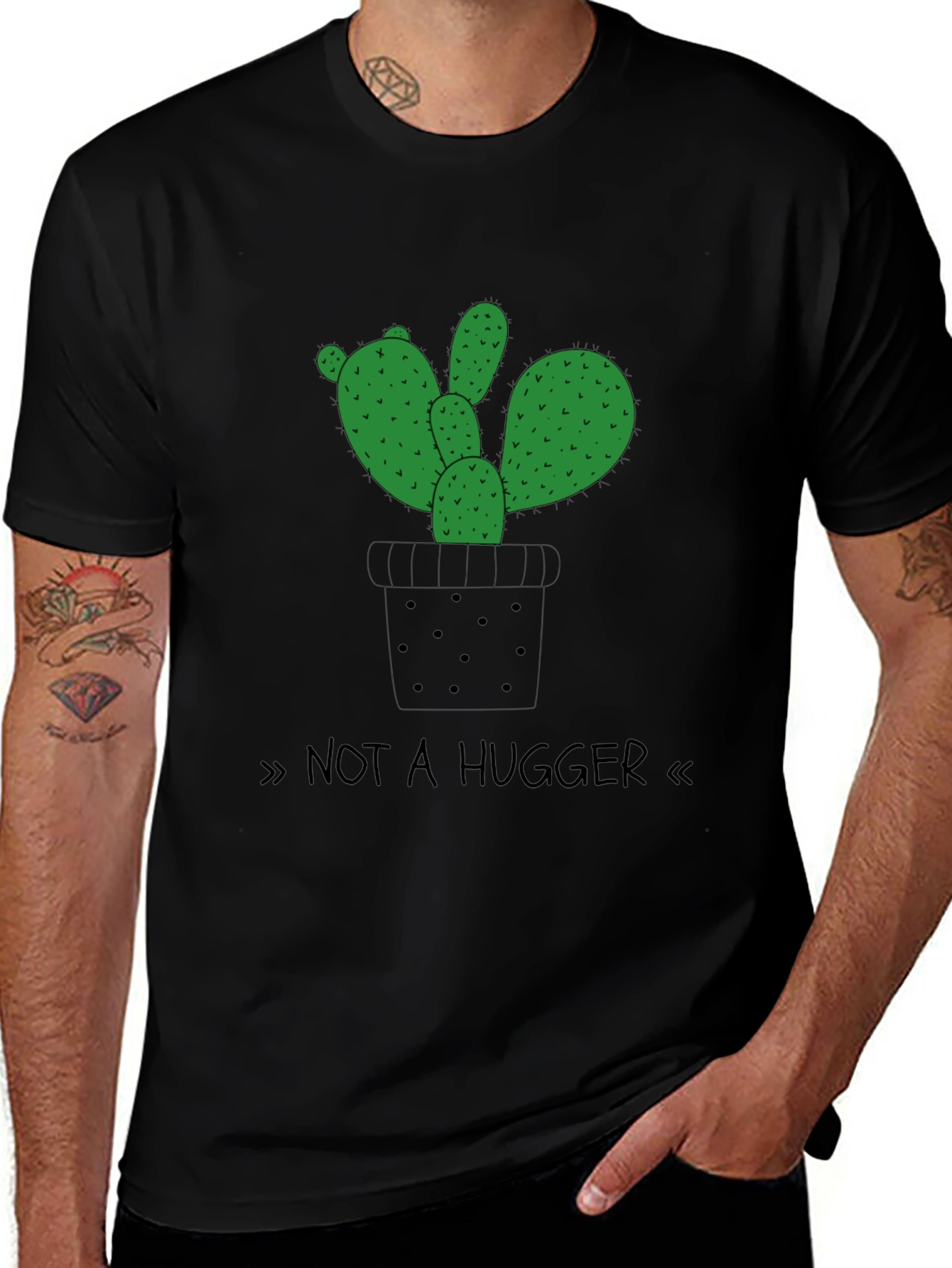 Variant 23 of Not a Hugger Cactus T-Shirt - Soft Cotton Blend