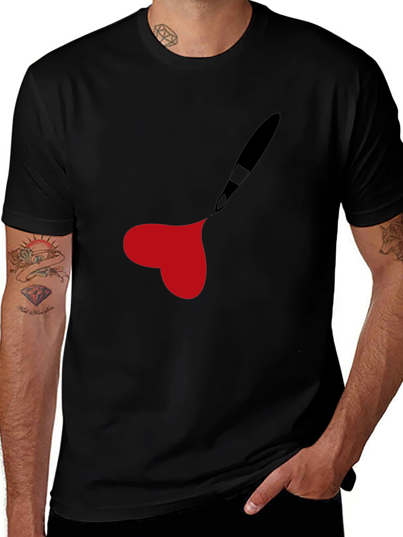 Paintbrush Heart Graphic Tee