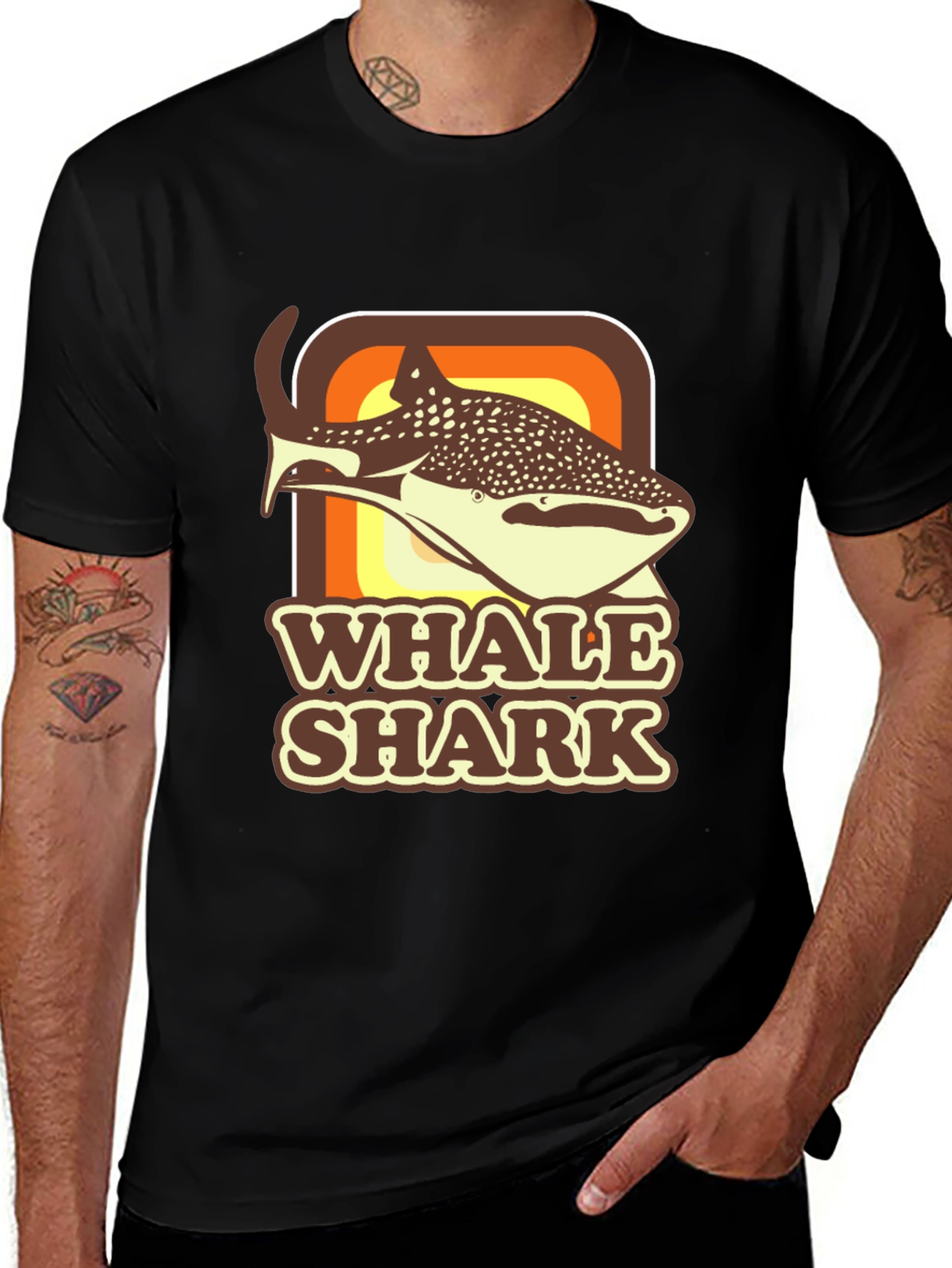 Retro Whale Shark Graphic T-Shirt - Vintage Style