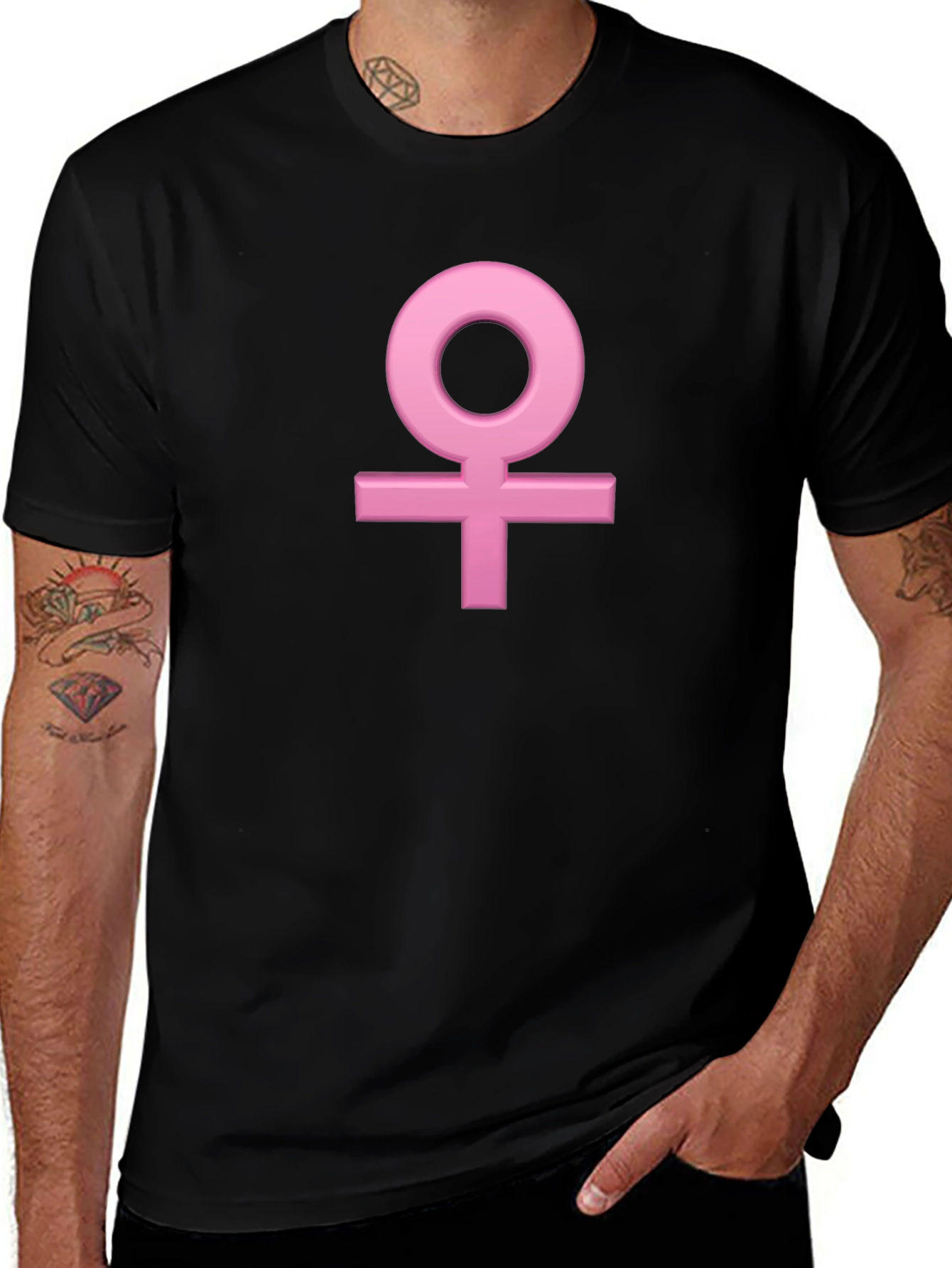 Variant 20 of Venus Symbol T-Shirt - Black, Feminist Pride