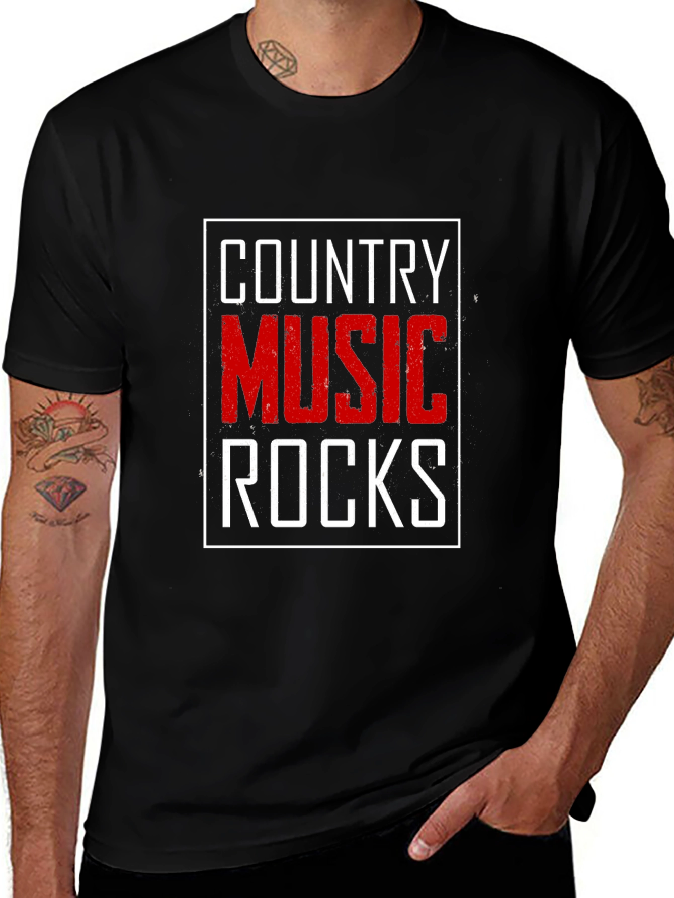 Variant 17 of Country Music Rocks Graphic T-Shirt