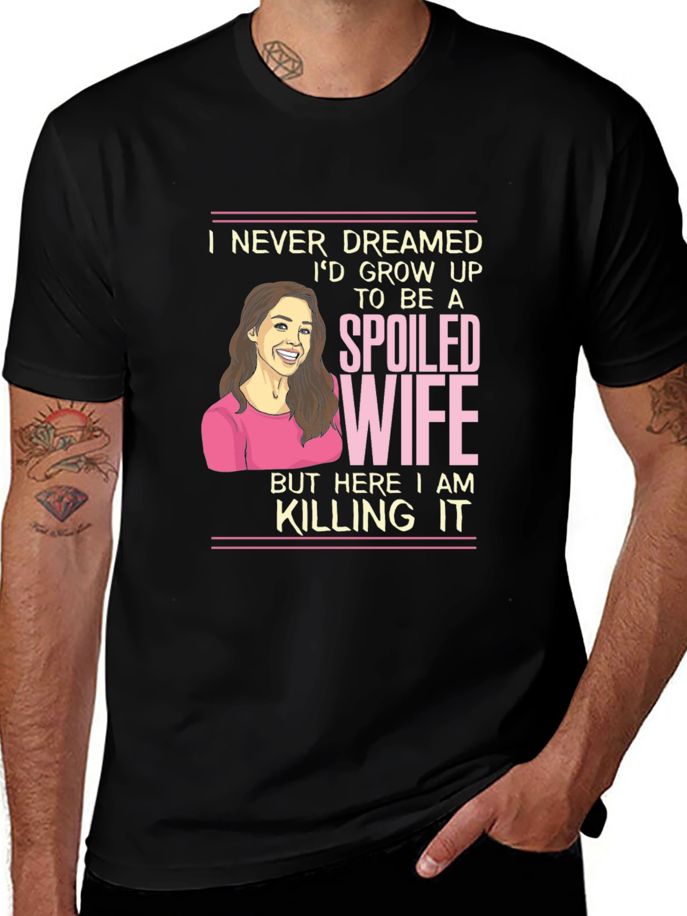 Variant 30 of Spoiled Wife T-Shirt - Funny Graphic Tee for Women