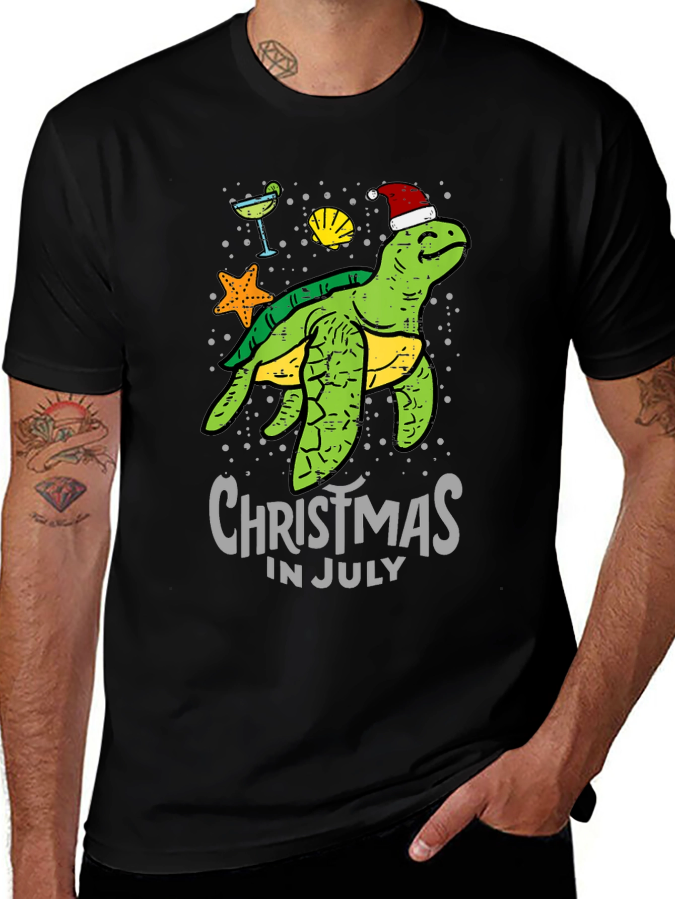 Variant 2 of Christmas in July Turtle T-Shirt