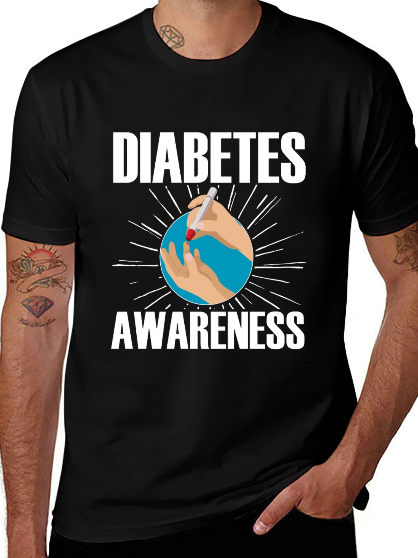 Variant 7 of Diabetes Awareness Graphic T-Shirt