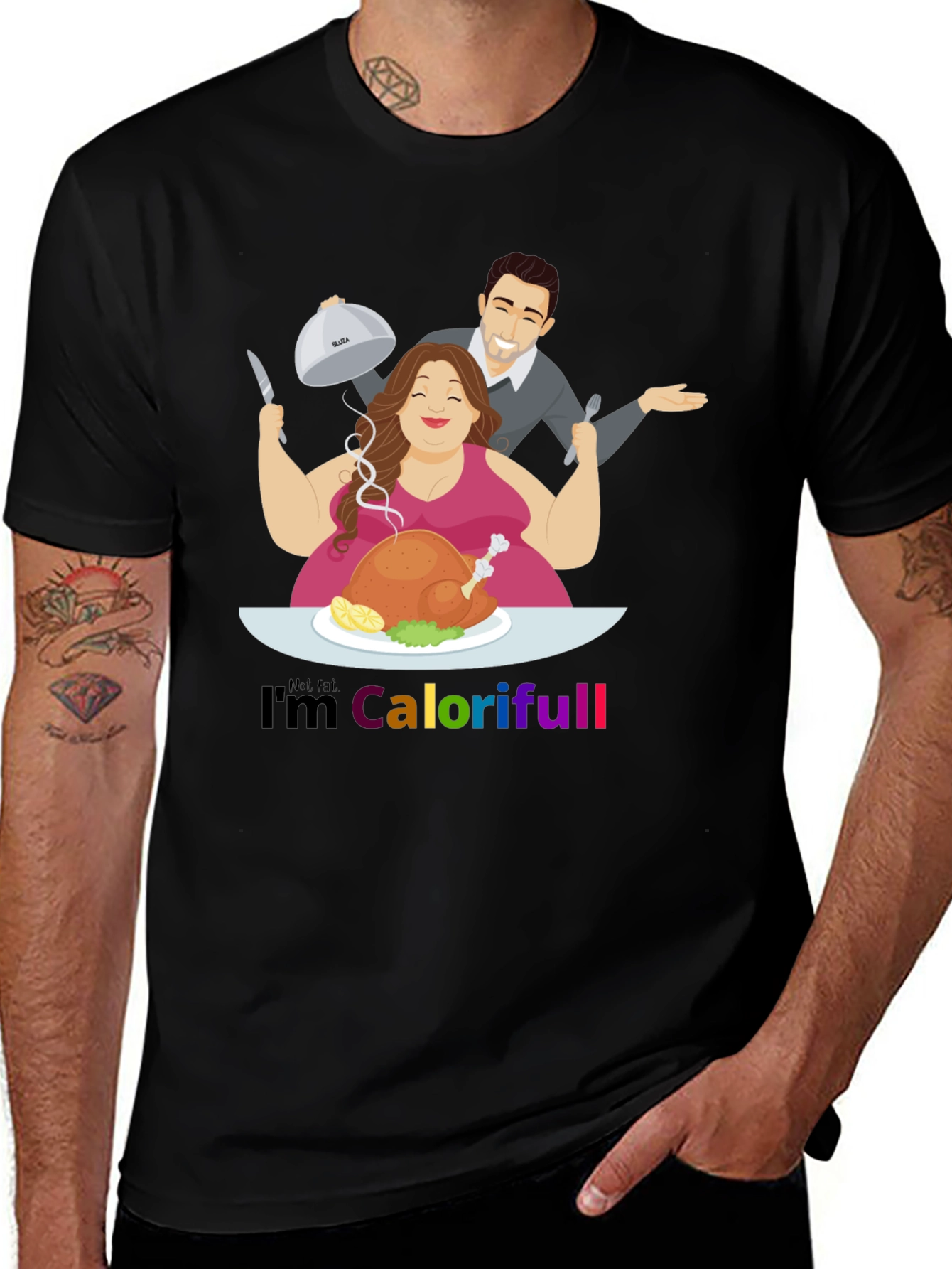 Variant 12 of Calorifull Graphic T-Shirt - Foodie Humor Tee
