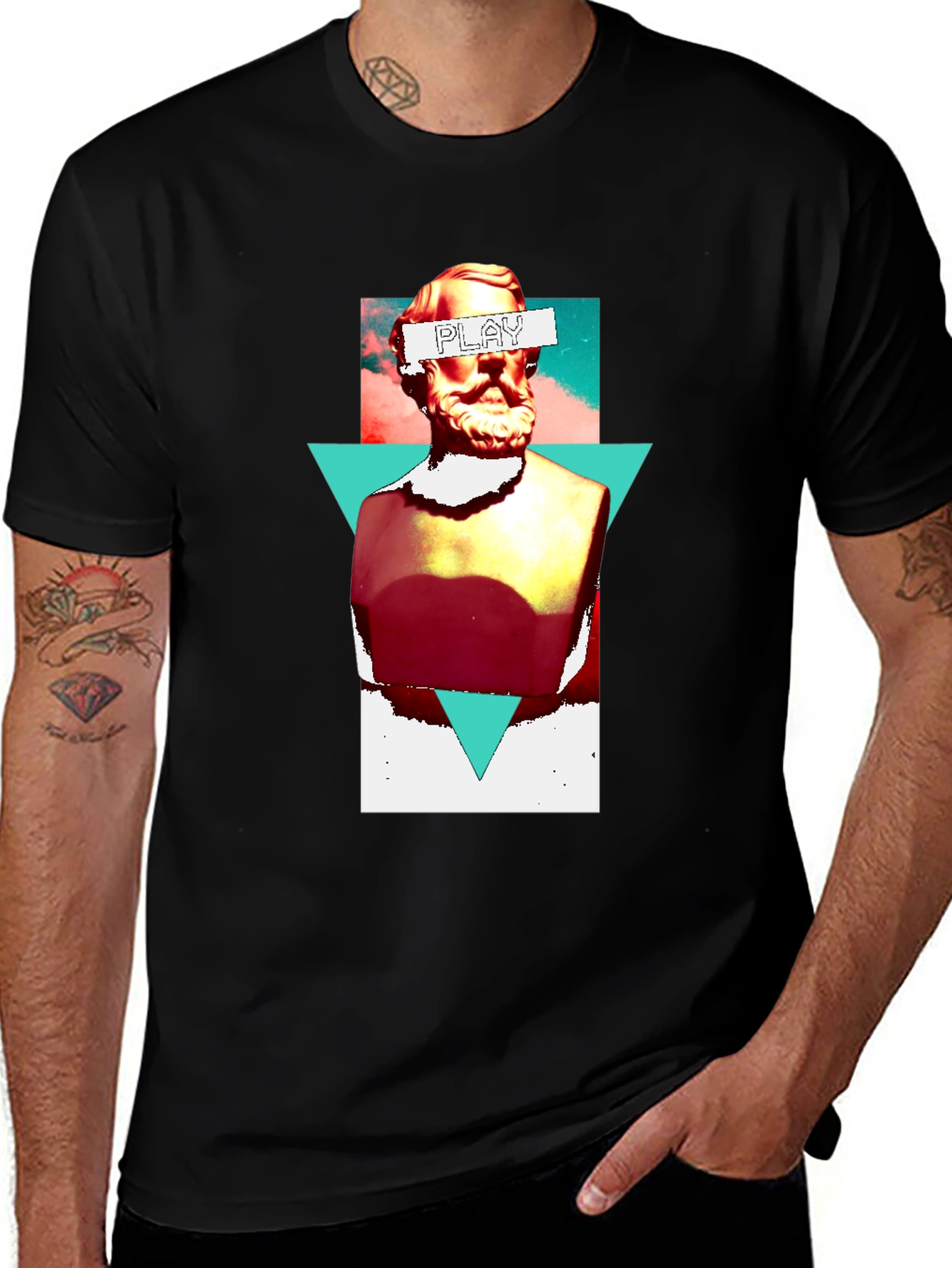 Variant 3 of Bust Graphic Tee - Playful Artistic Design
