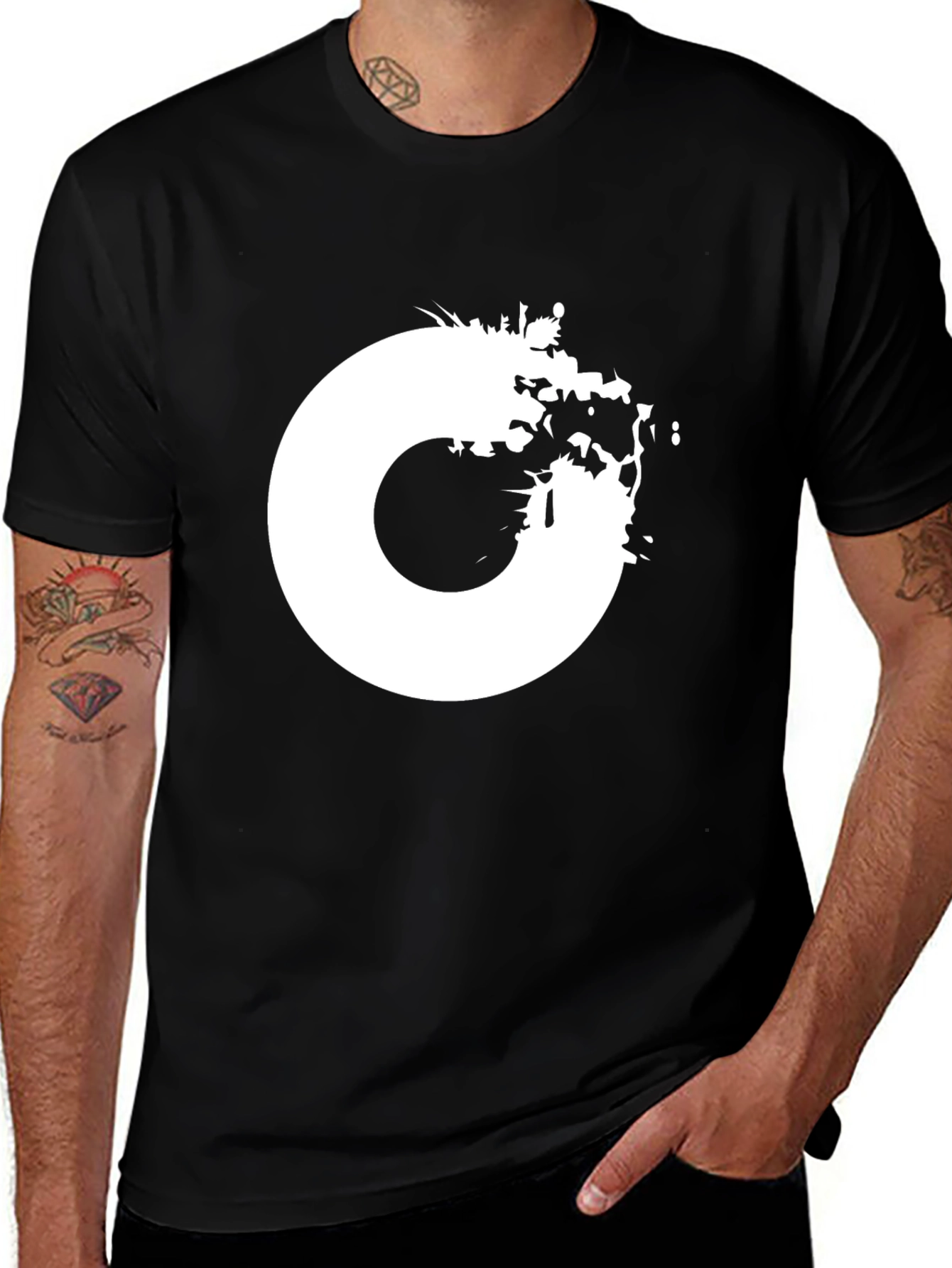 Variant 14 of Abstract Circle Graphic Tee - Modern Style