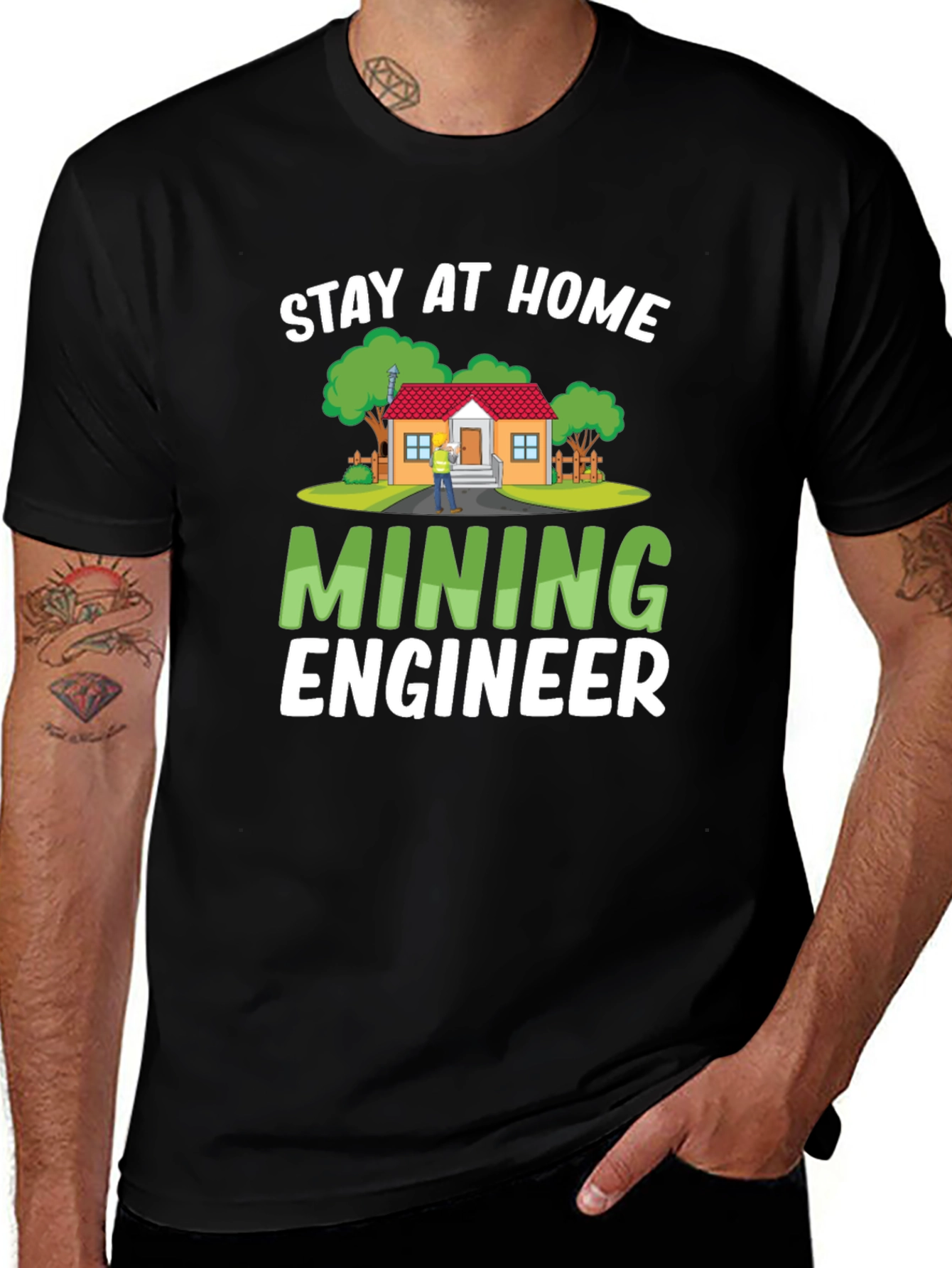 Variant 19 of Stay At Home Mining Engineer T-Shirt
