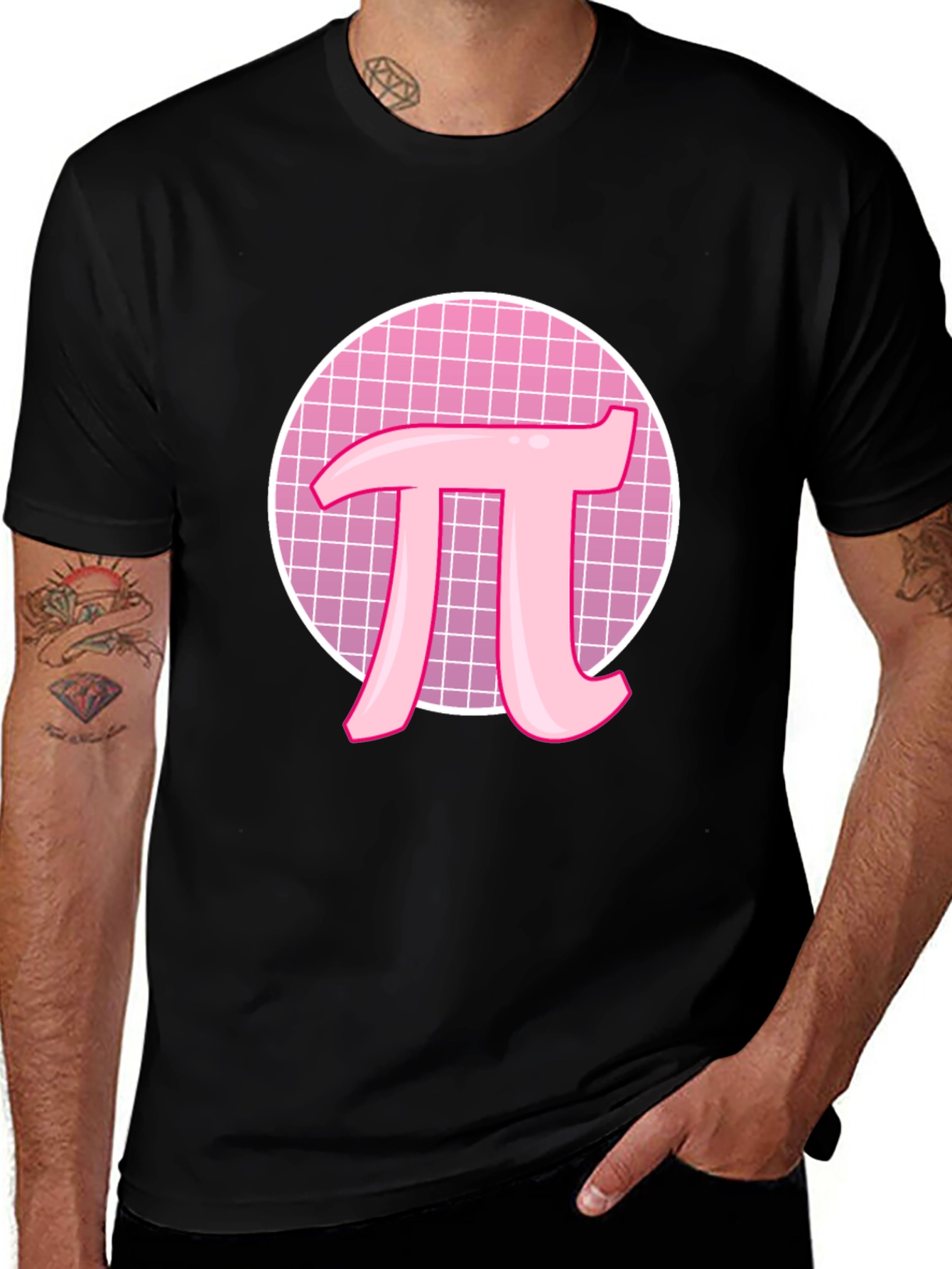 Pink Pi Symbol T-Shirt - Geeky Math Tee