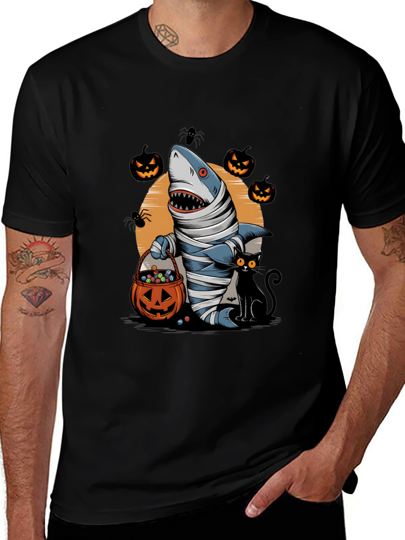 Halloween Mummy Shark T-Shirt