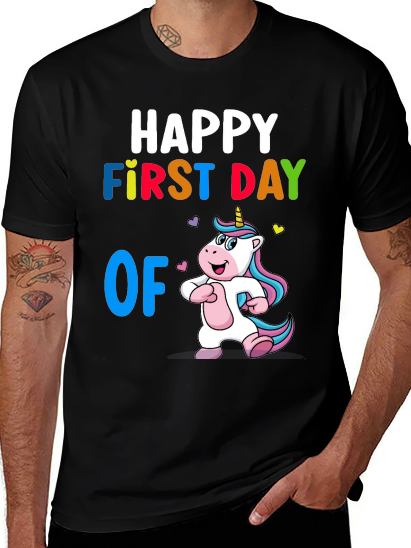 Variant 19 of Happy First Day of School Unicorn T-Shirt