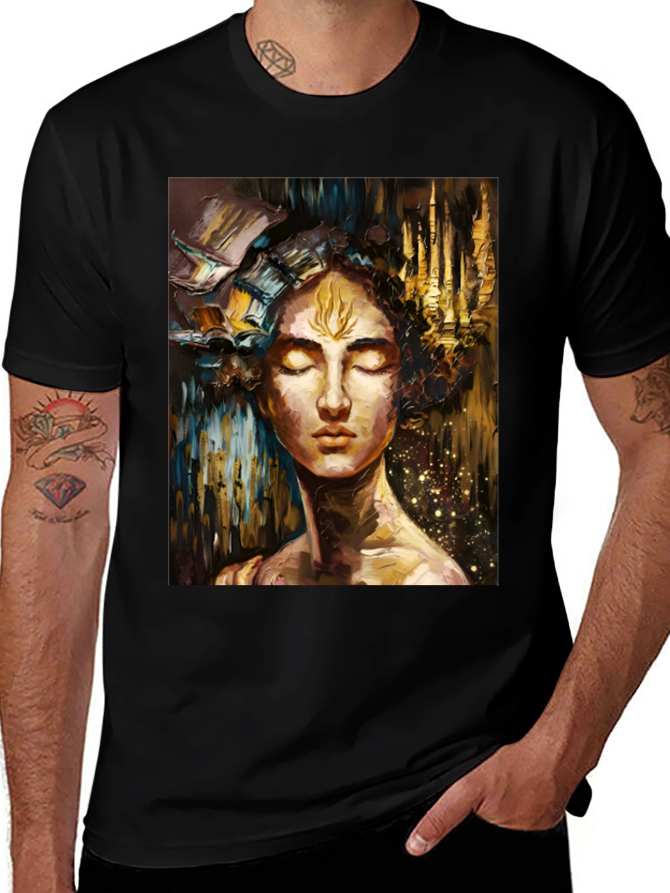 Variant 14 of Abstract Art Print Black Unisex T-Shirt