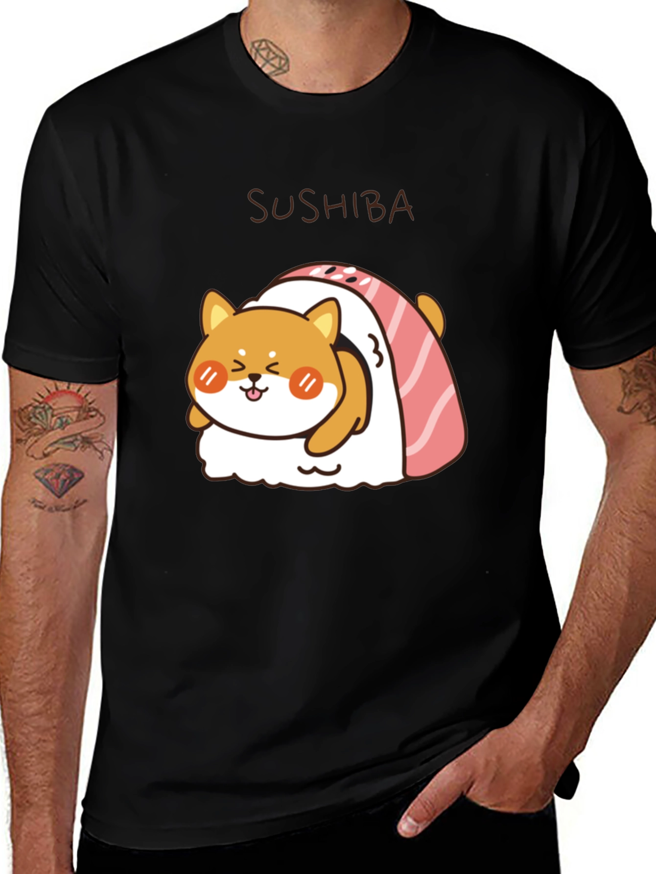 Variant 21 of Sushi Shiba T-Shirt - Cute Dog Design!
