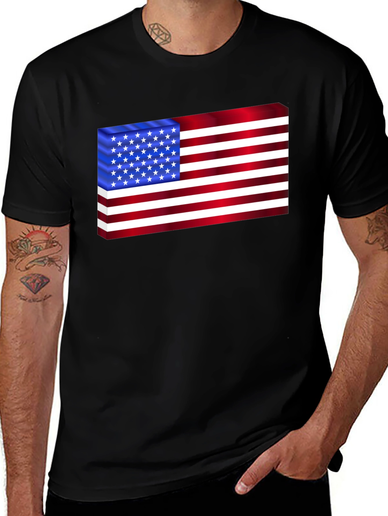 Variant 13 of American Flag Graphic T-Shirt