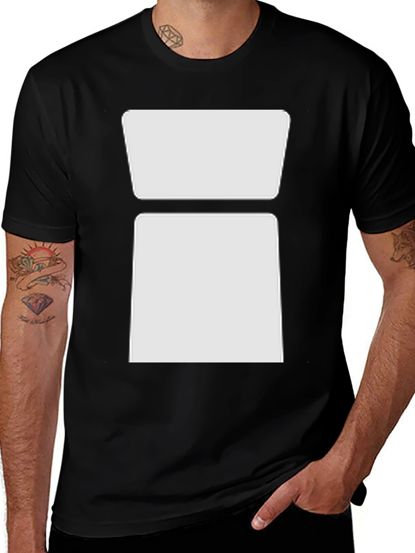 Variant 20 of Modern Block Graphic Tee - Casual Style