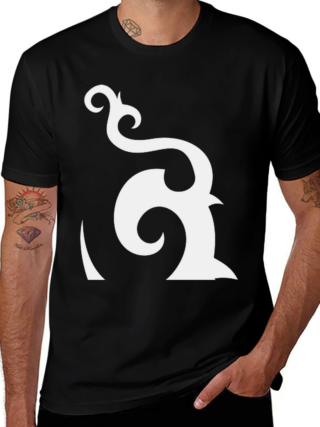 Variant 30 of Abstract Graphic Black T-Shirt - Modern Design