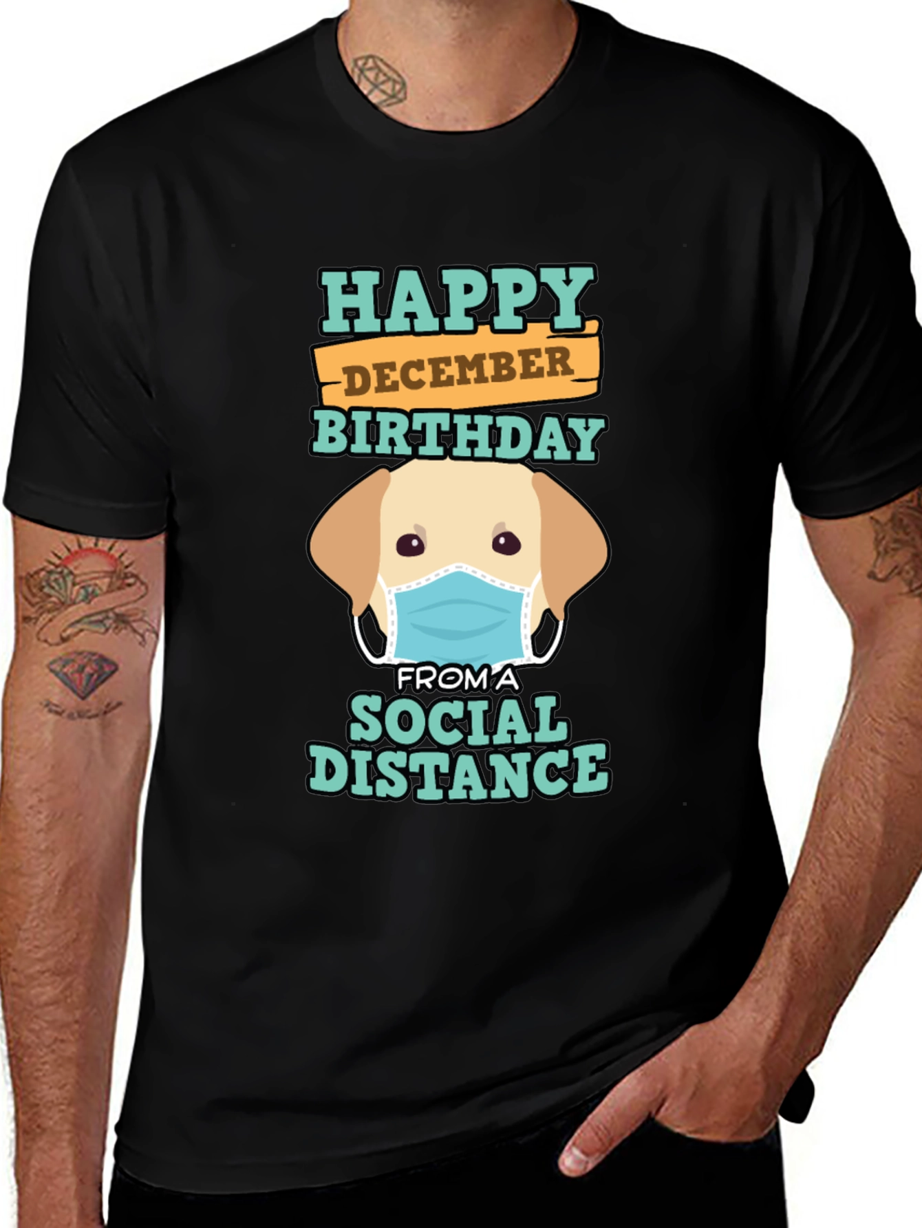 Variant 19 of Happy December Birthday Social Distance T-Shirt