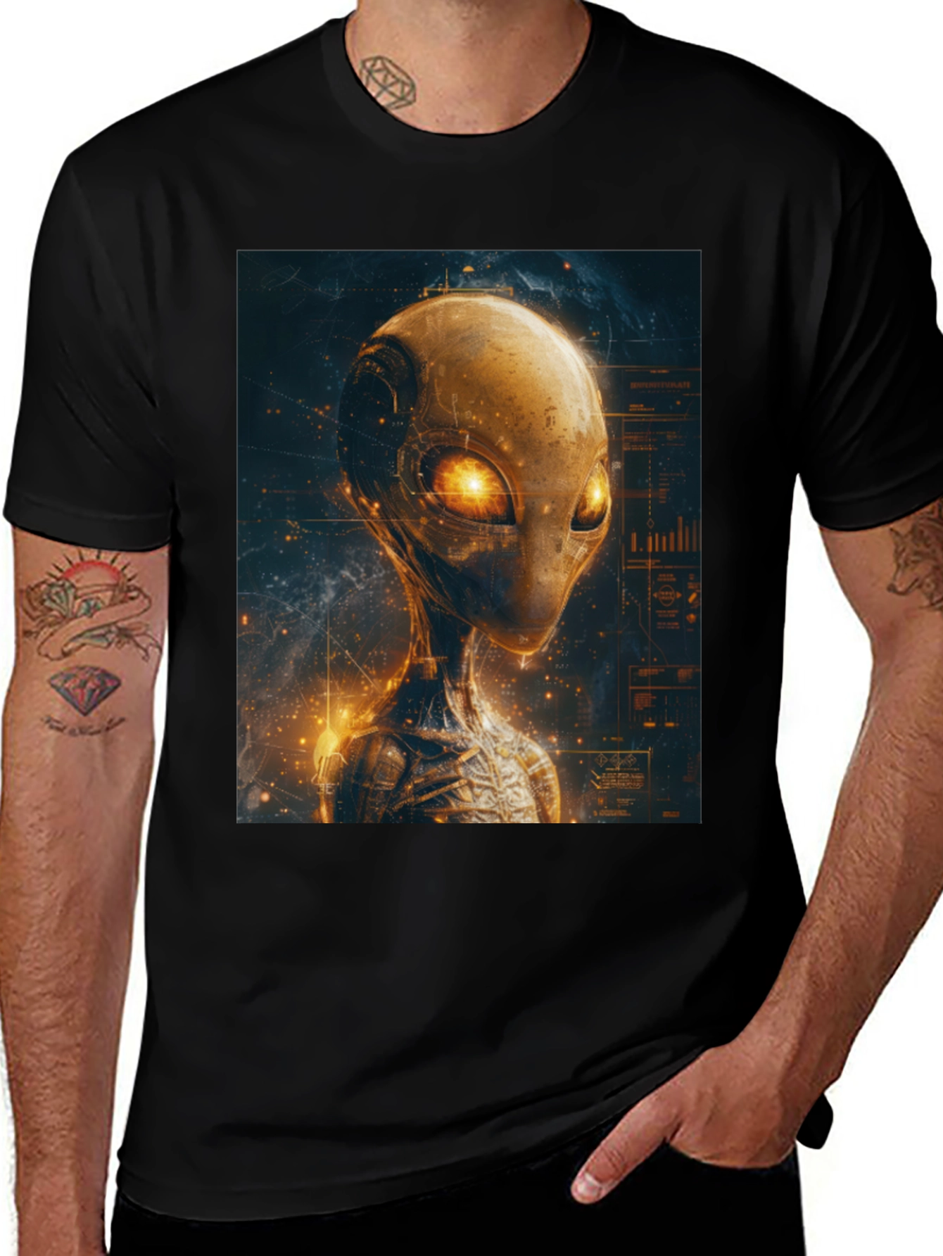 Variant 10 of Alien Graphic Tee - Sci-Fi Style