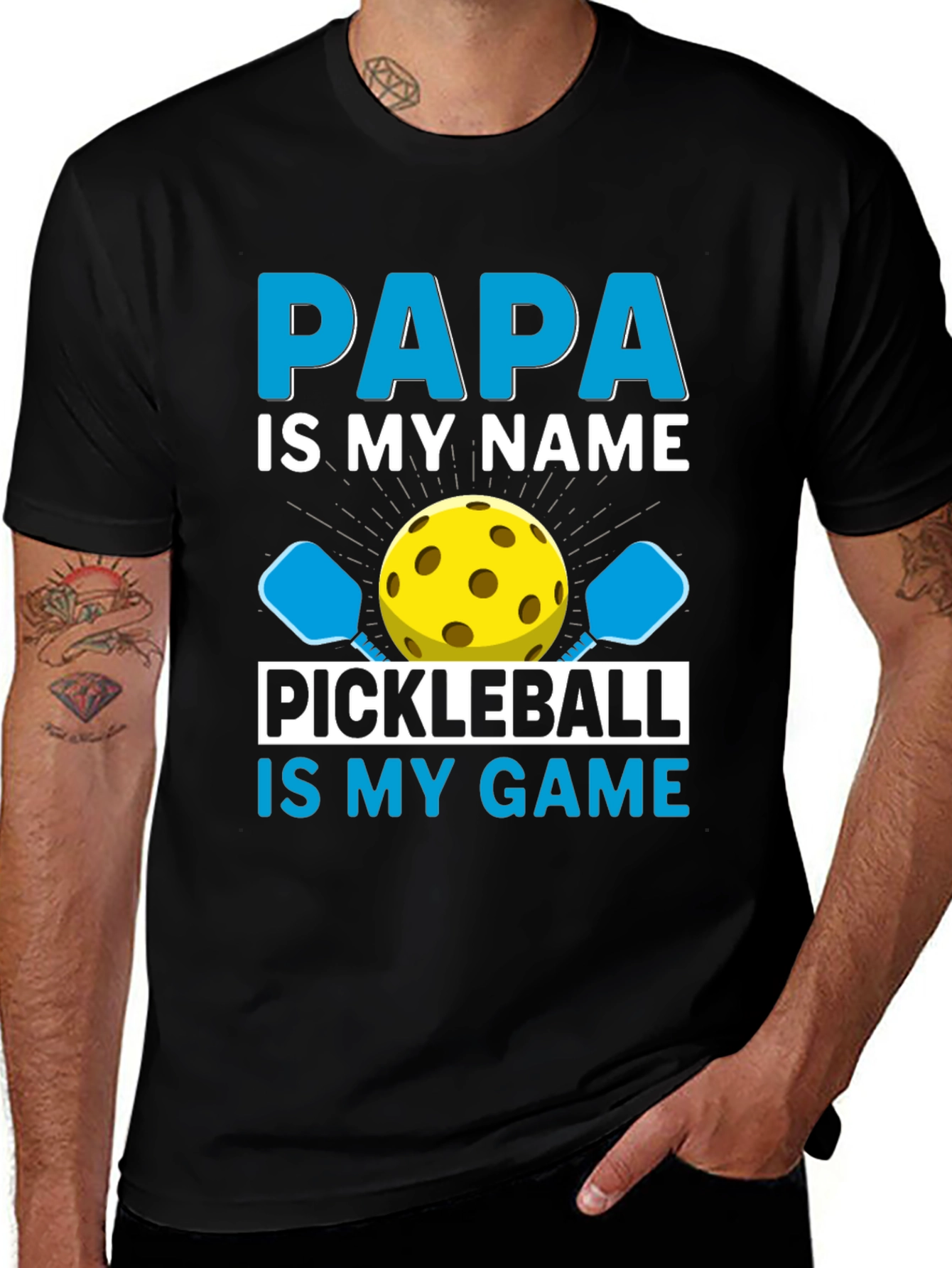 Variant 16 of Papa Pickleball T-Shirt - Funny Dad Gift
