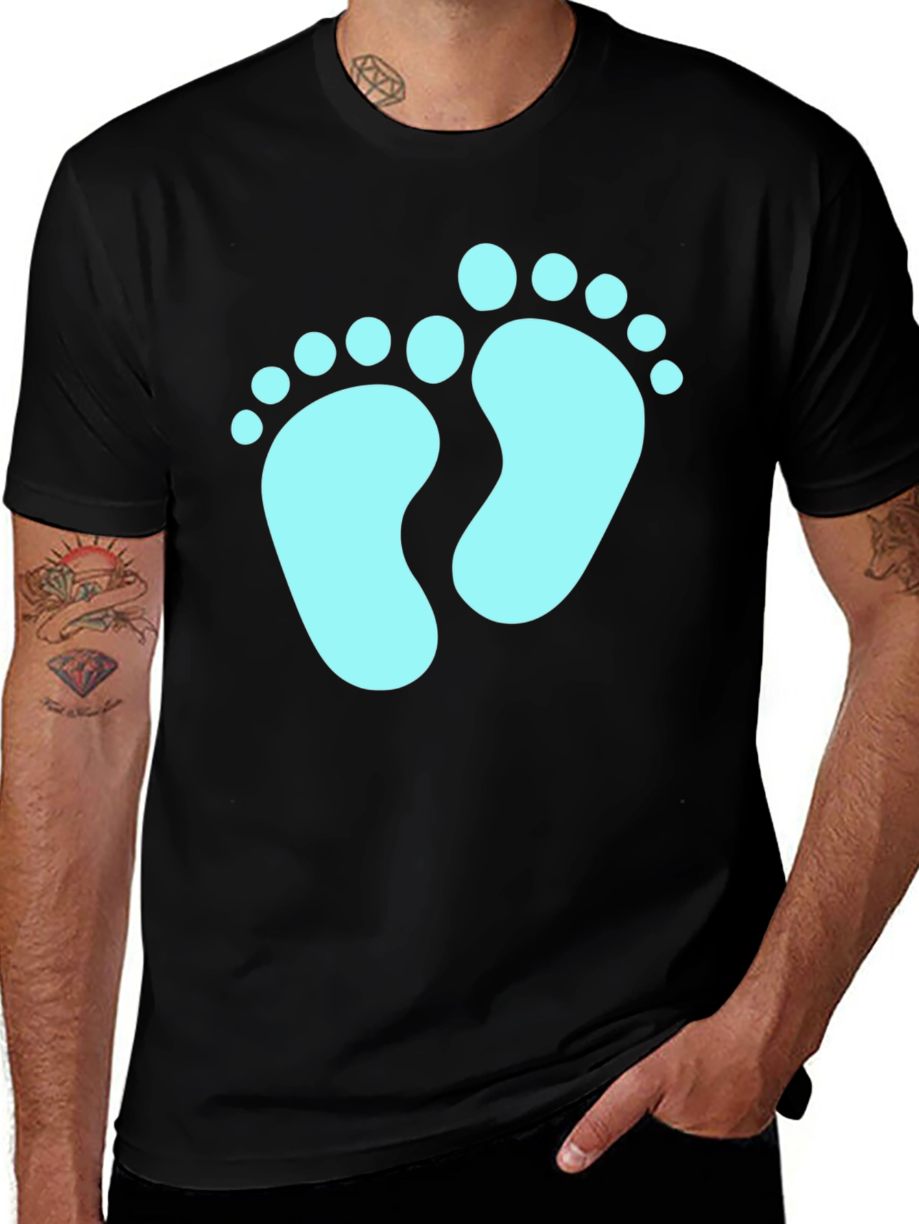 Variant 2 of Baby Feet Graphic Tee - New Parent T-Shirt