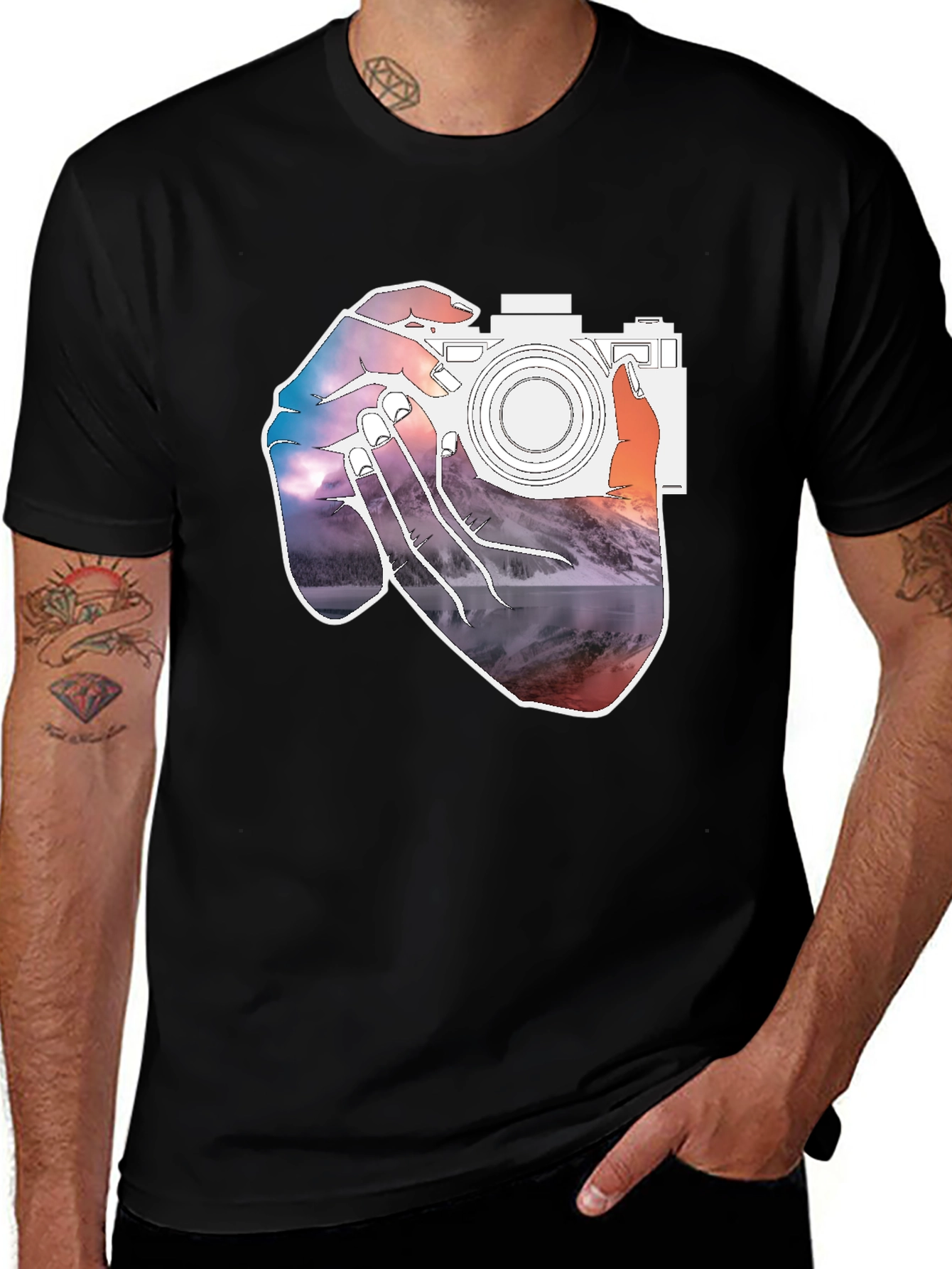 Variant 12 of Camera View Graphic T-Shirt - Photography Lover Tee