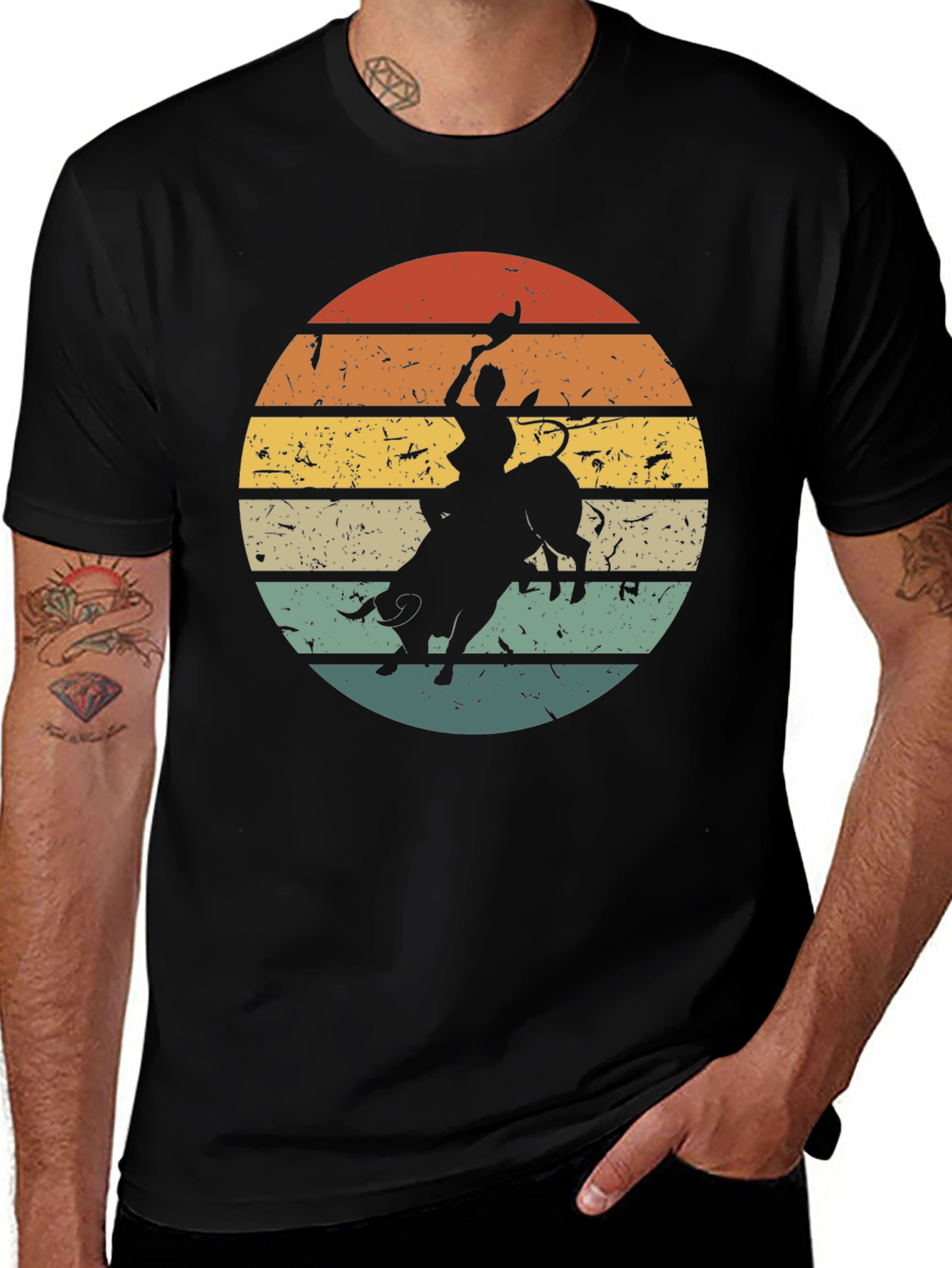 Variant 13 of Vintage Rodeo Bull Rider T-Shirt