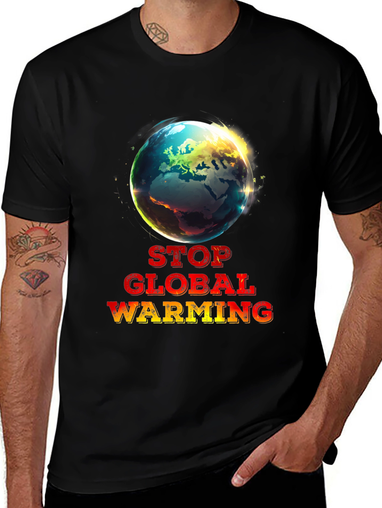 Stop Global Warming Graphic T-Shirt
