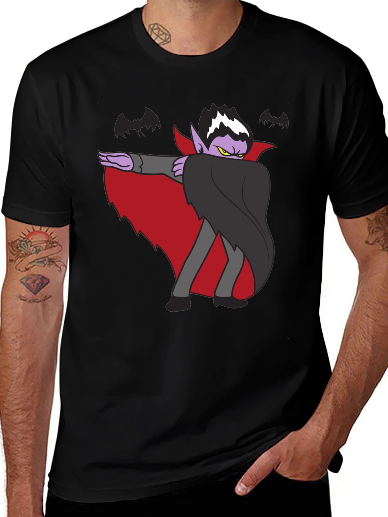 Variant 25 of Dabbing Vampire Cartoon T-Shirt - Unique Graphic Tee
