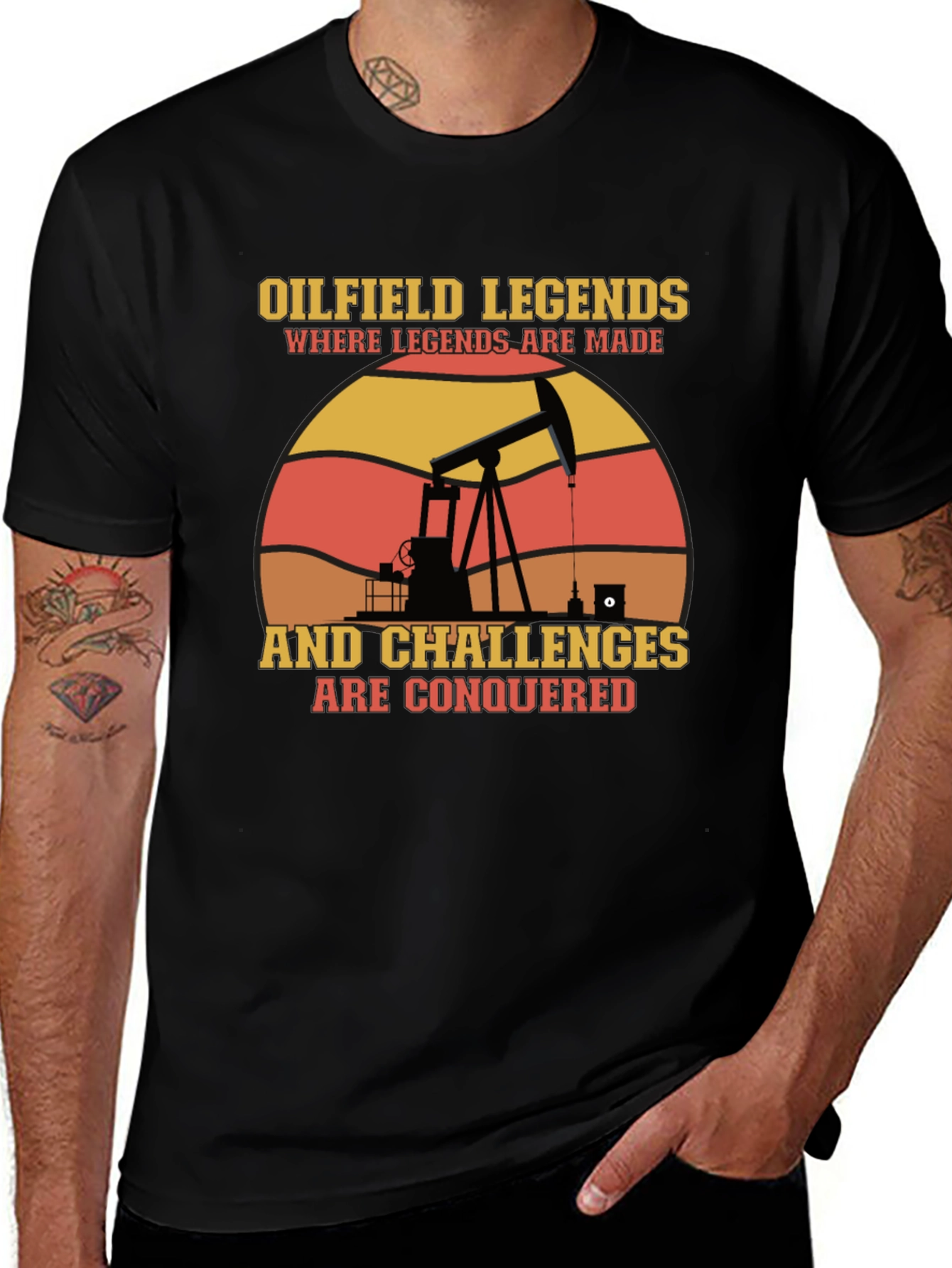 Variant 5 of Oilfield Legends Graphic Tee - Black Crew Neck