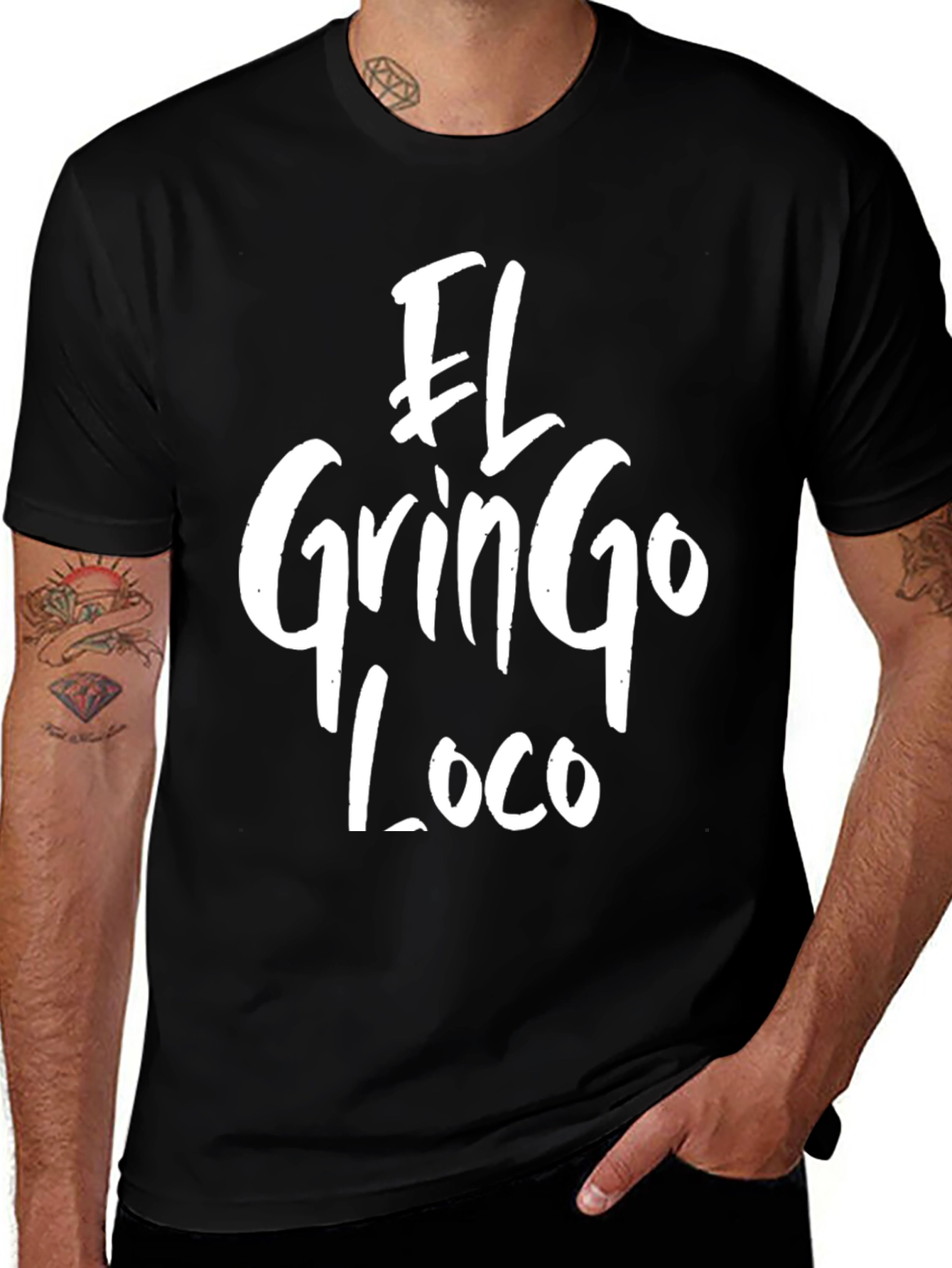 Variant 11 of El Gringo Loco Graphic Tee - Black