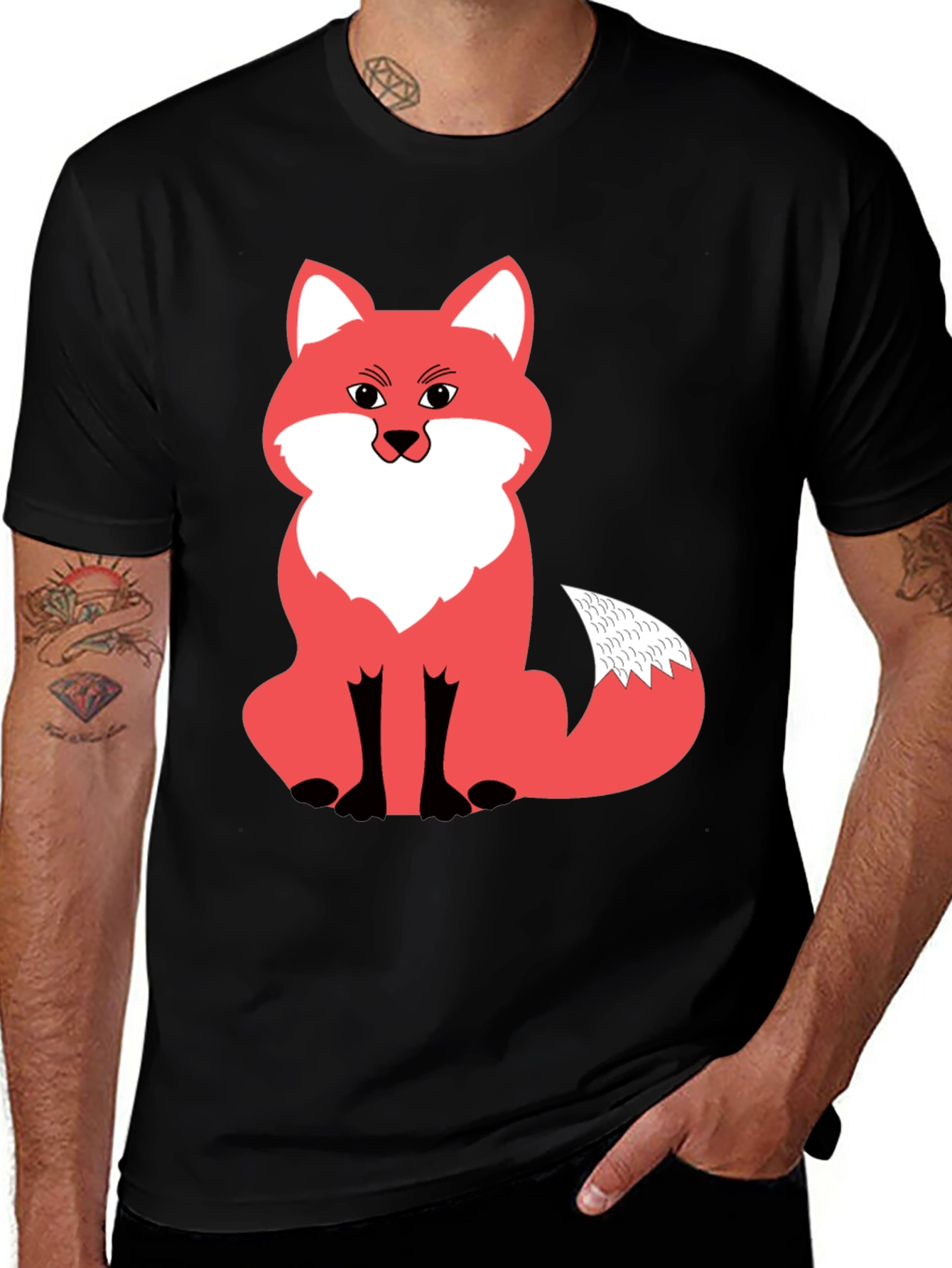 Variant 24 of Fox Graphic Tee - Casual Comfort