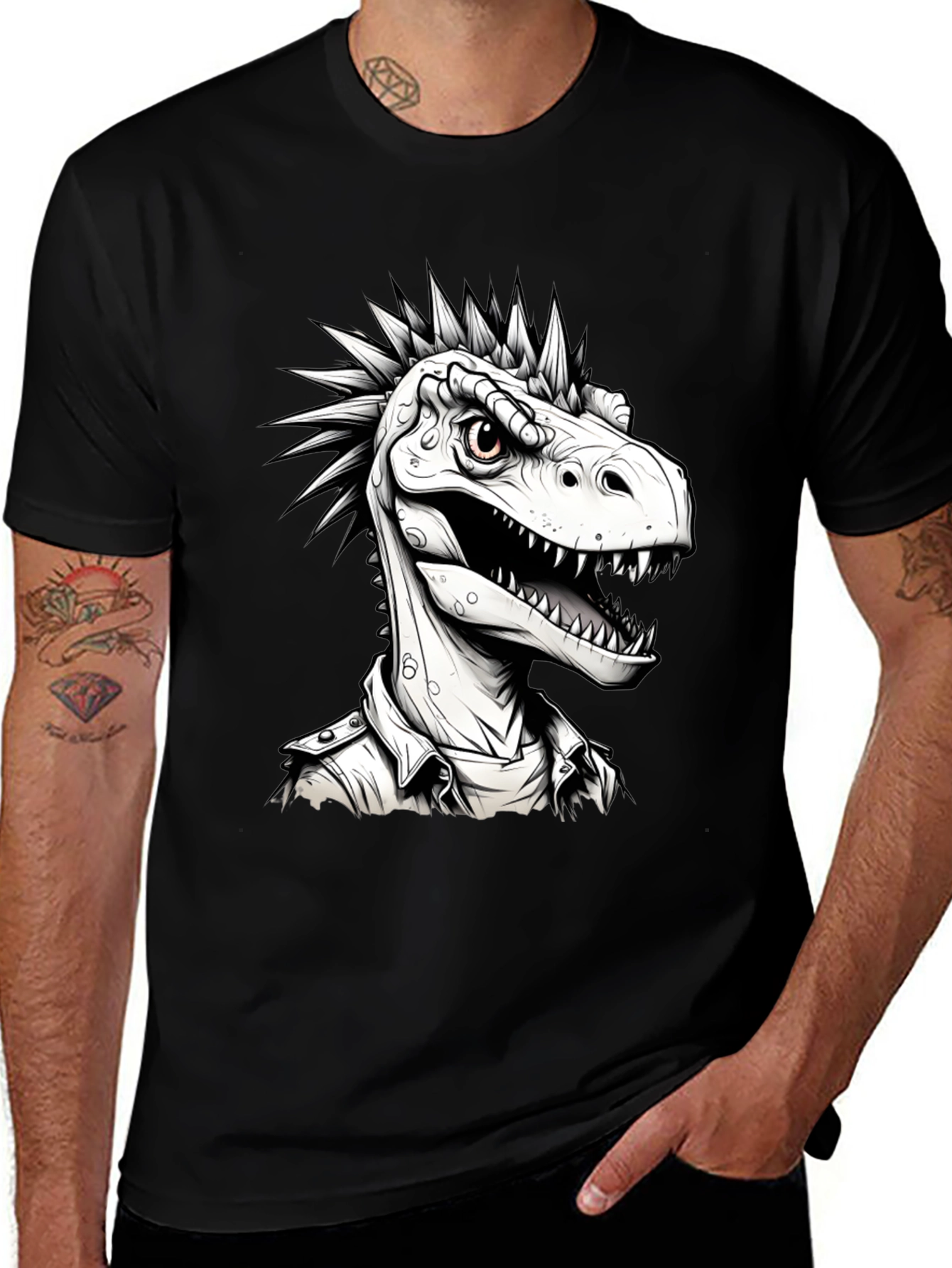 Variant 9 of Dino Rocker T-Shirt - Black