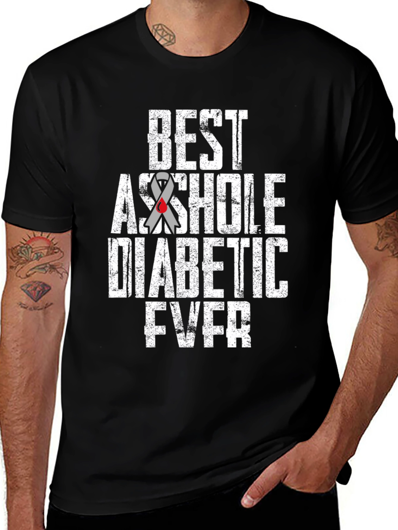 Variant 18 of Best Asshole Diabetic Ever Graphic T-Shirt