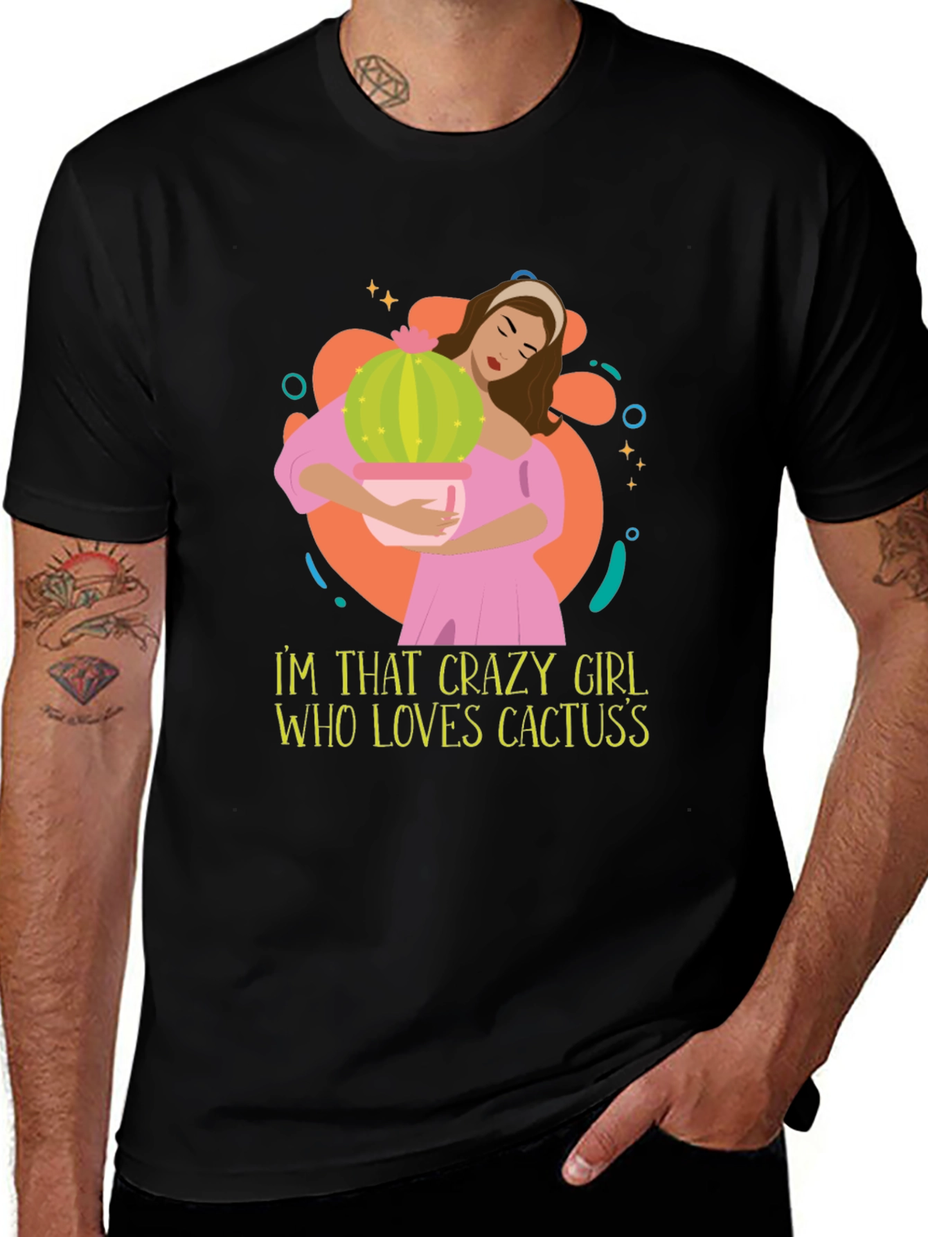 Variant 15 of Crazy Cactus Girl Graphic Tee