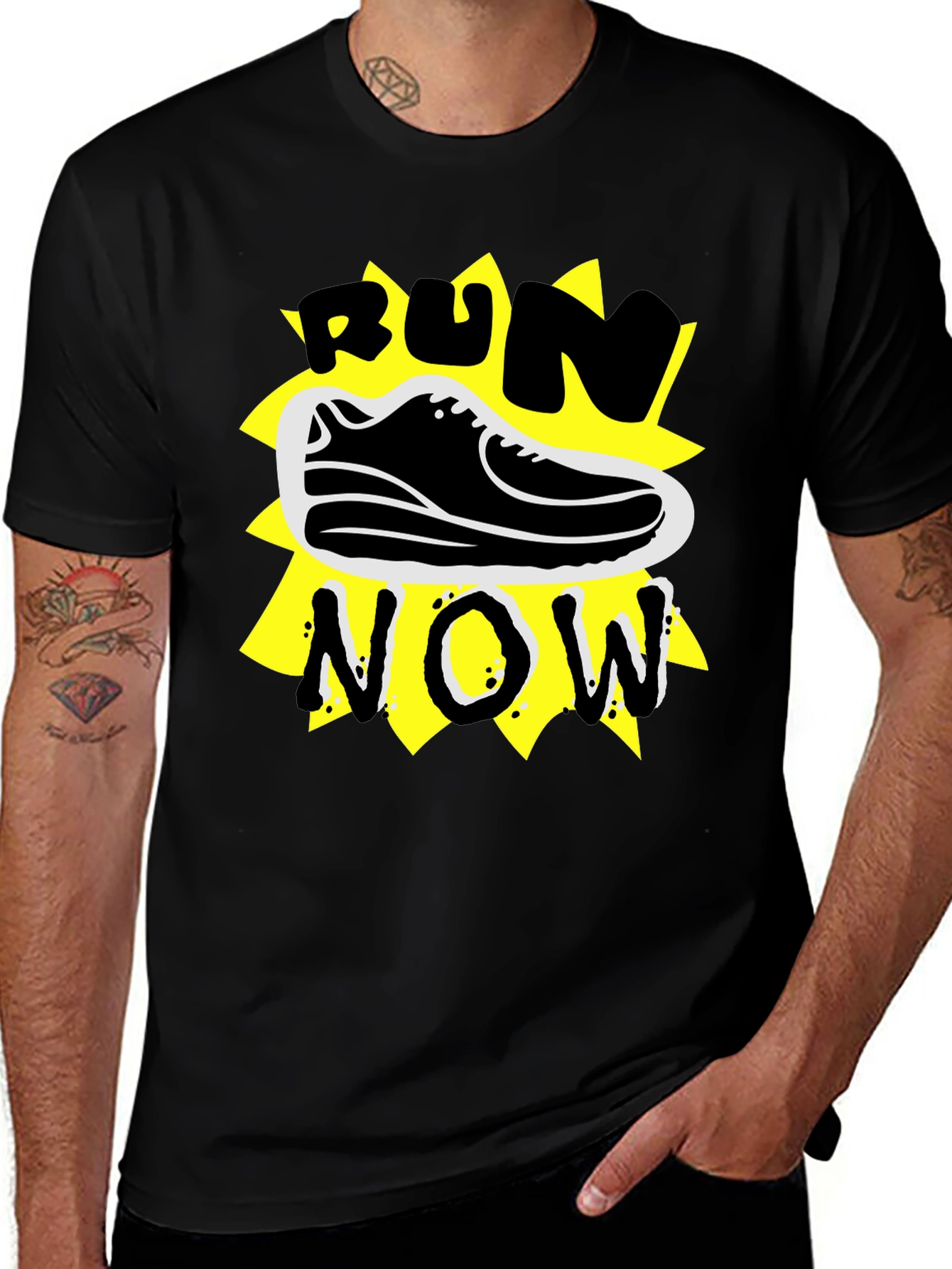 Variant 25 of Run Now Graphic Tee - Stylish Activewear T-Shirt