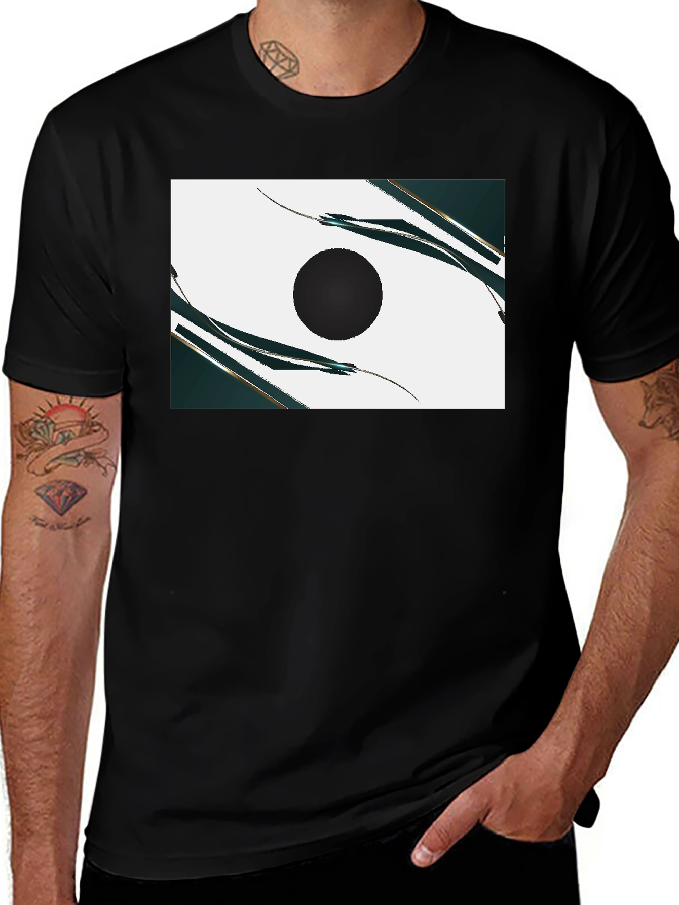 Variant 12 of Abstract Graphic Black T-Shirt