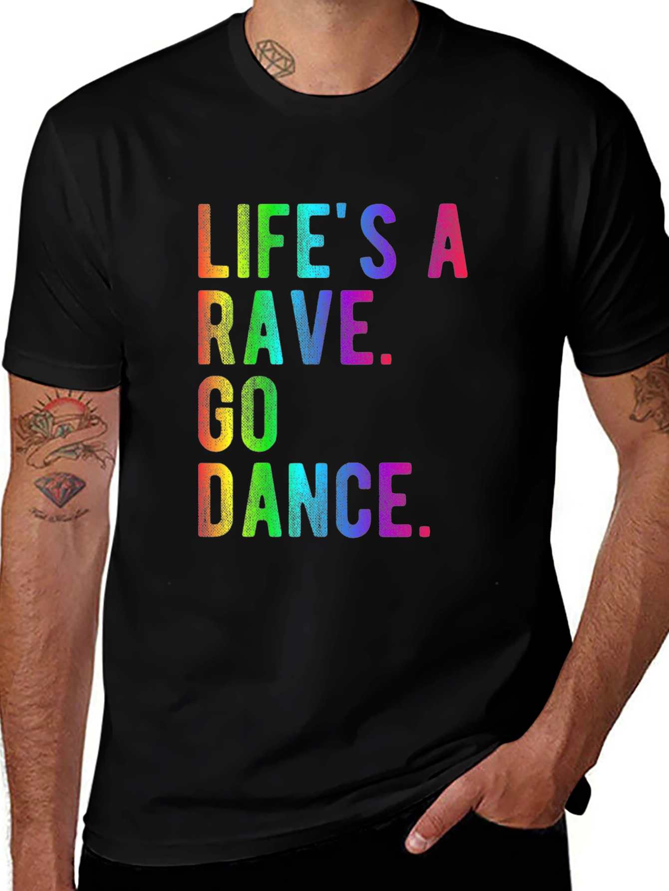 Variant 15 of Life's a Rave T-Shirt - Go Dance Colorful Graphic Tee