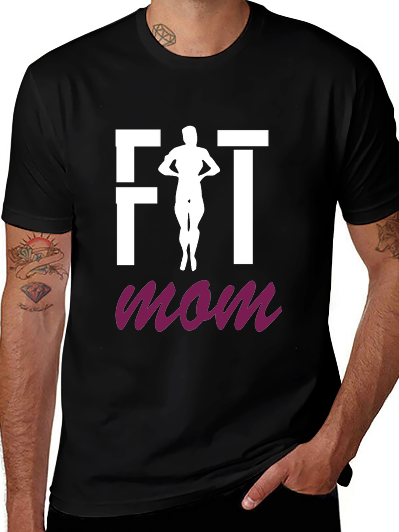 Variant 7 of Fit Mom Graphic Tee - Workout Apparel
