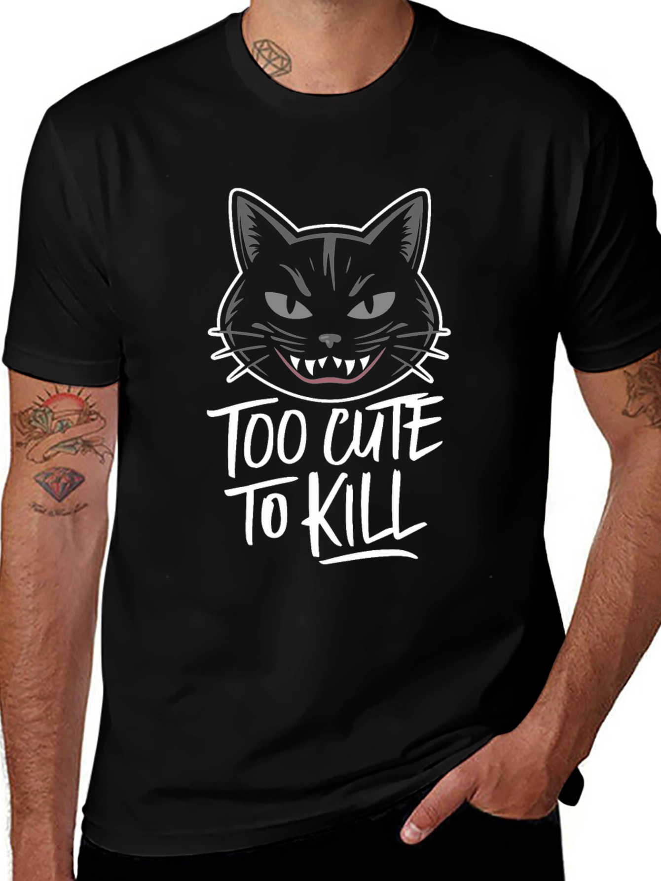 Variant 27 of Too Cute to Kill Black T-Shirt
