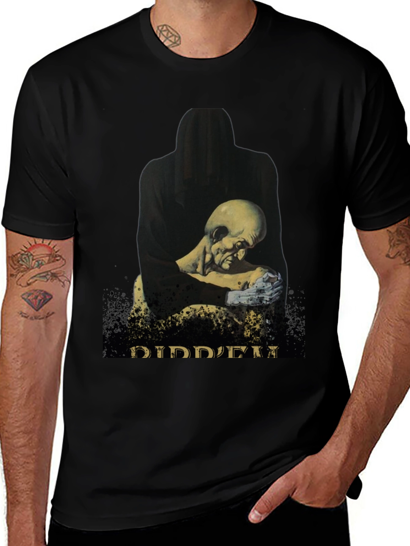 Variant 7 of DIDD'EM Graphic Tee - Black Crew Neck T-Shirt