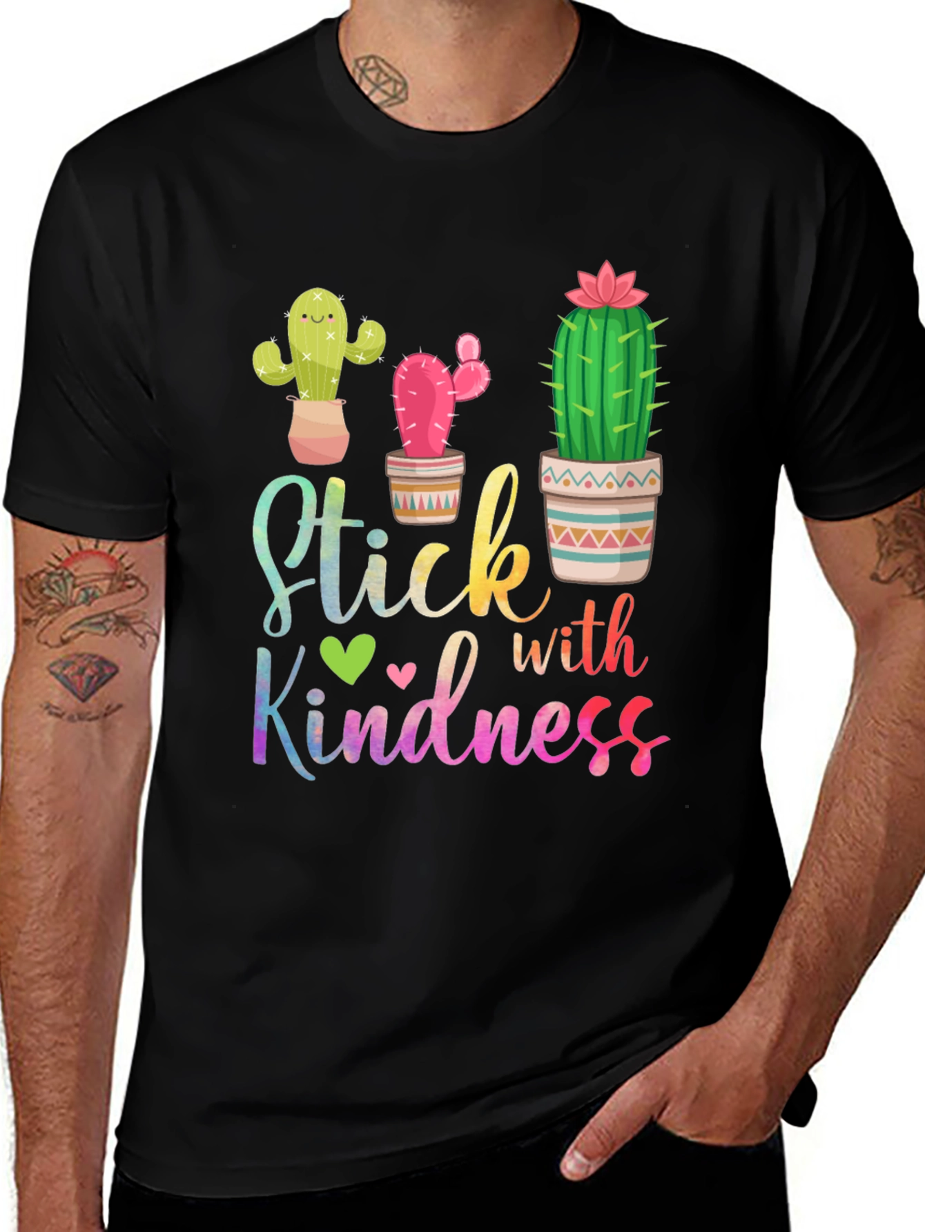 Variant 30 of Stick with Kindness Cactus Graphic T-Shirt