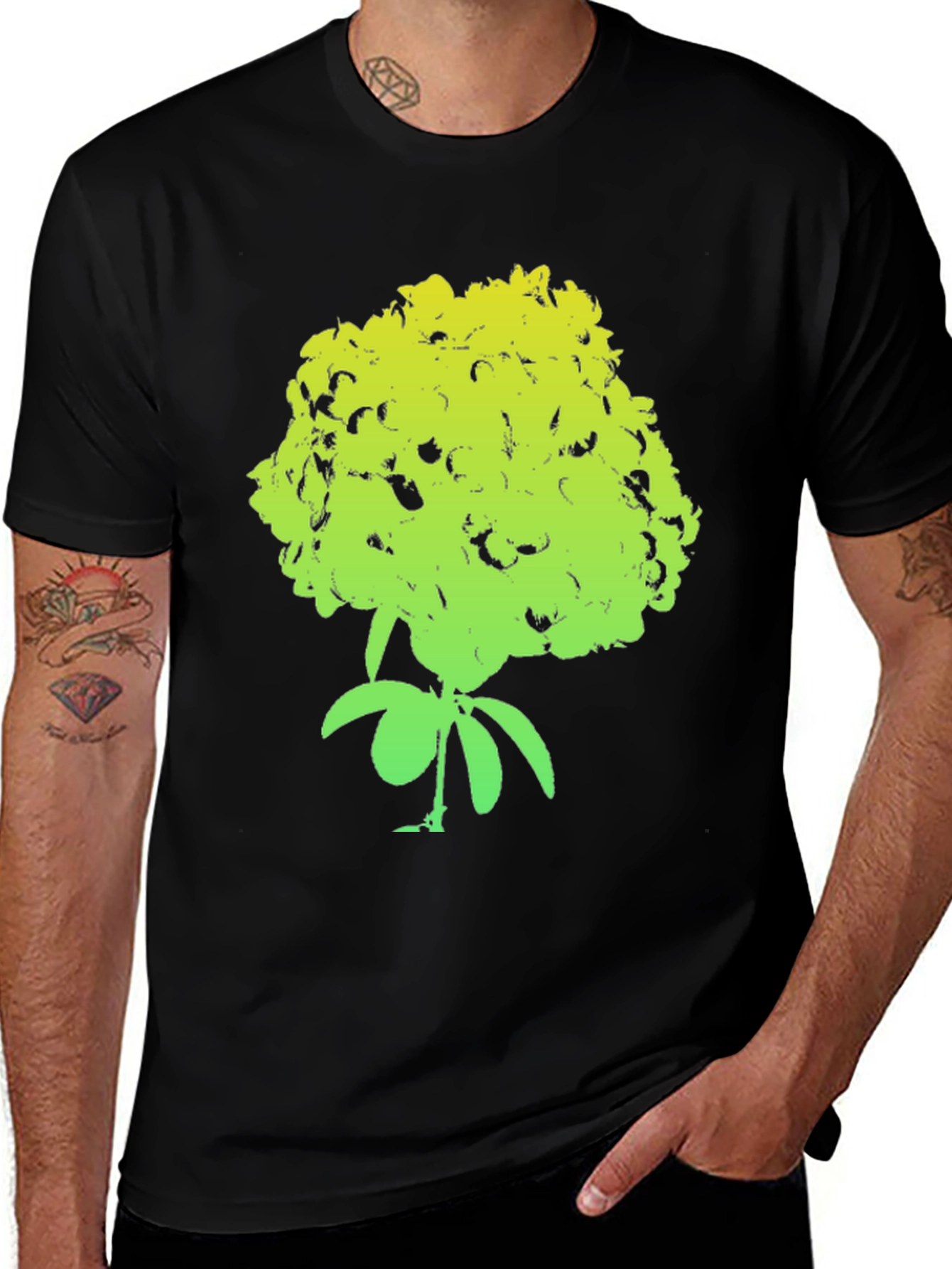 Variant 6 of Green Floral Graphic T-Shirt