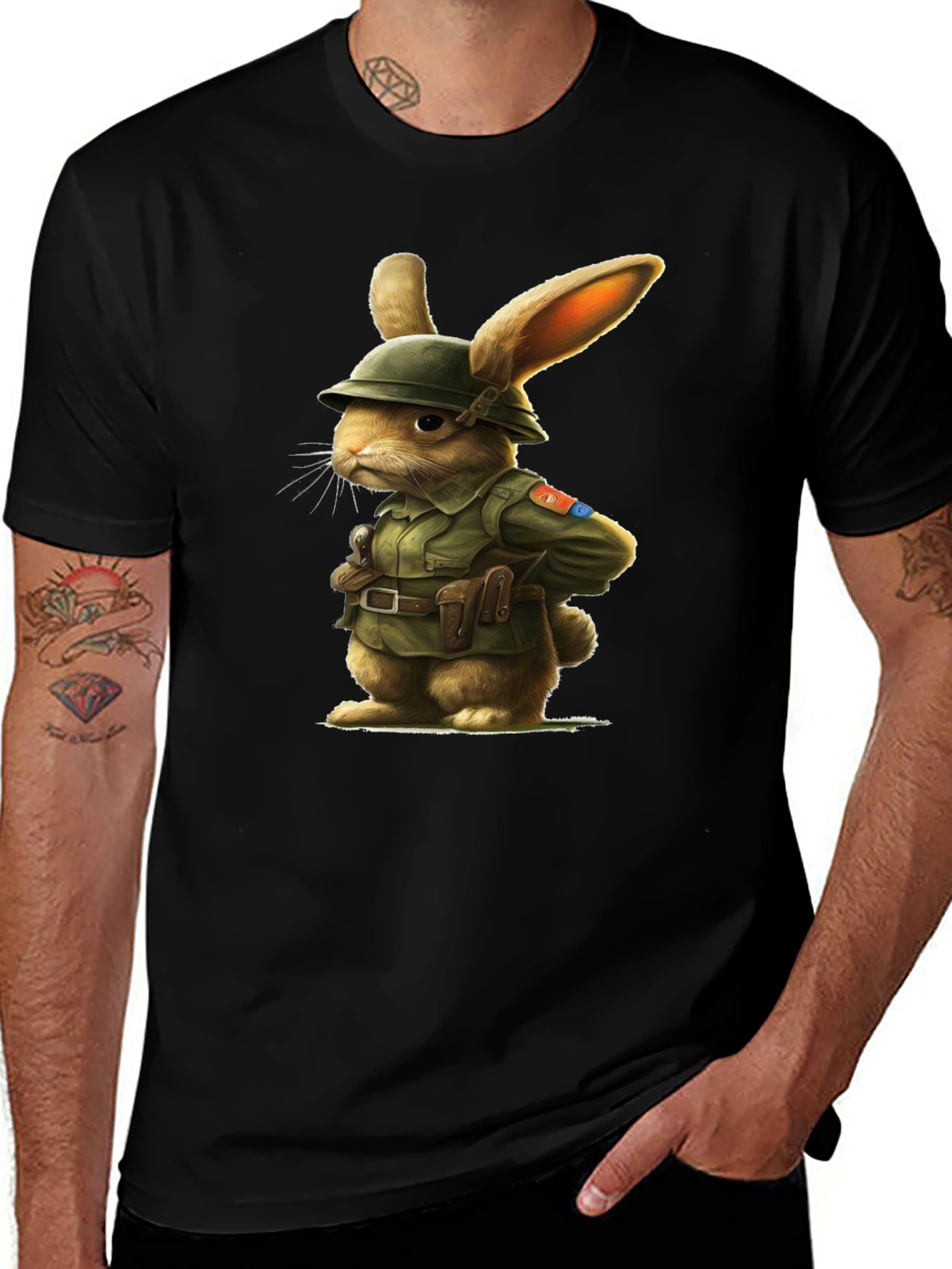 Variant 16 of Tactical Bunny Graphic Tee