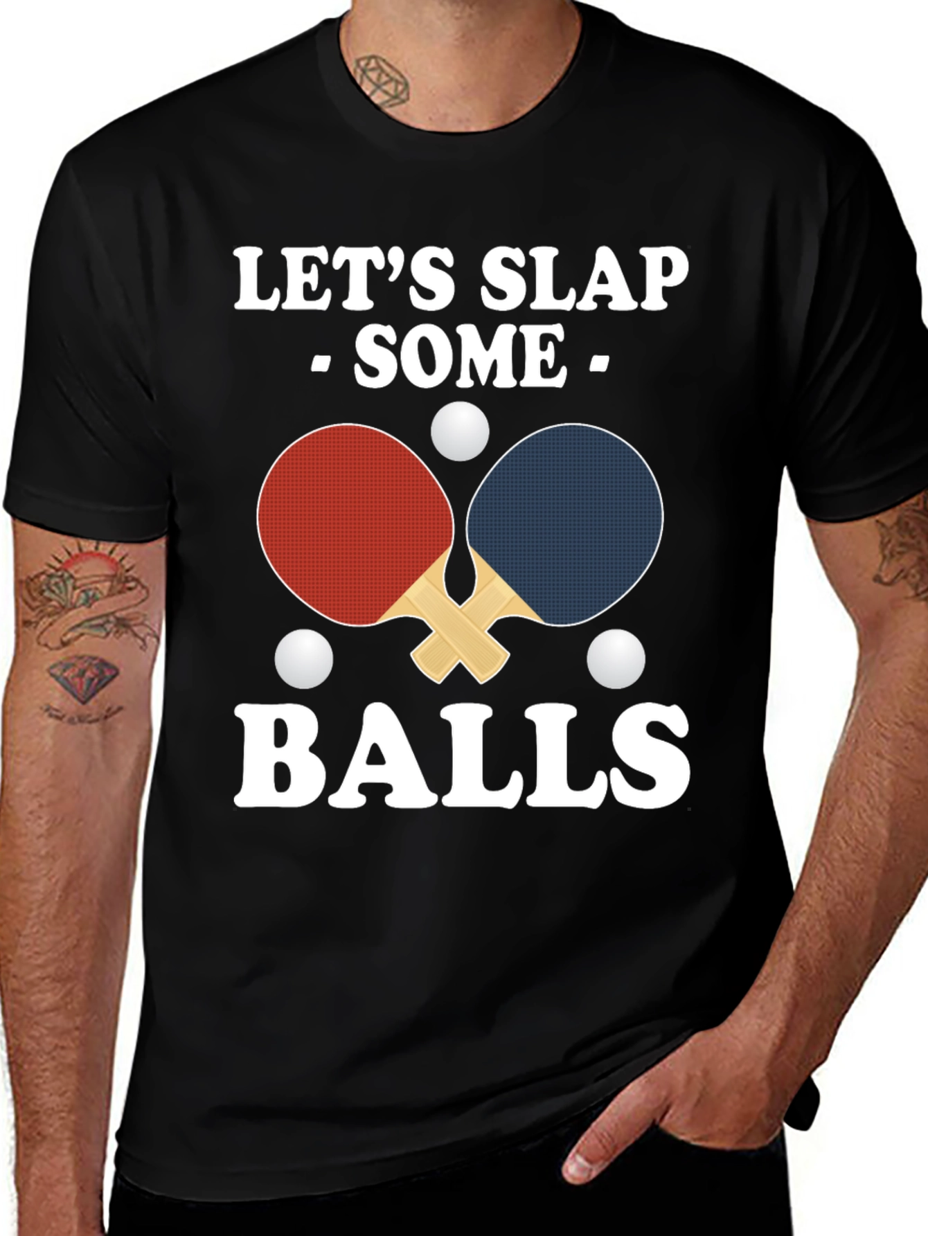 Variant 29 of Let's Slap Some Balls Ping Pong T-Shirt