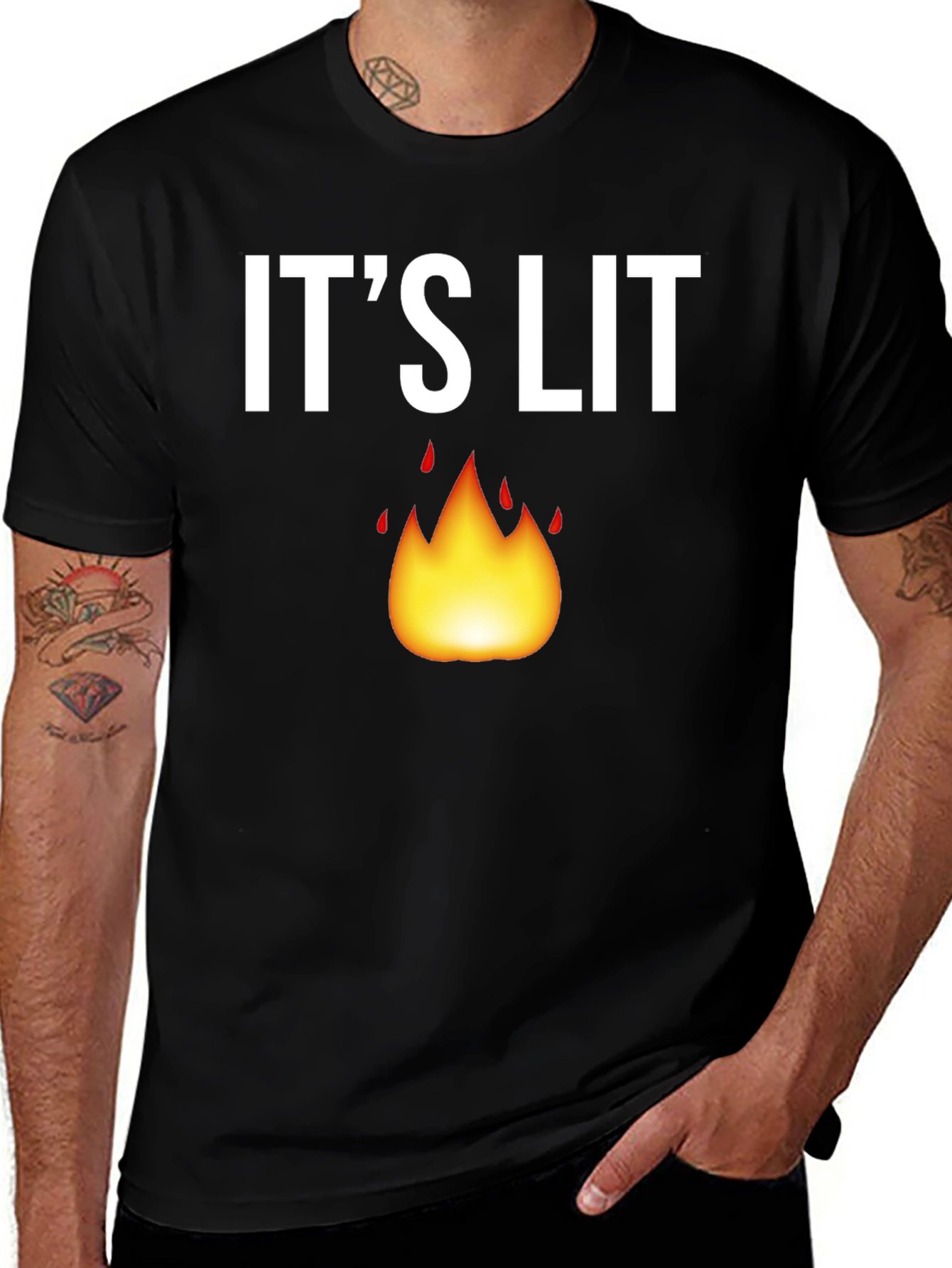 Variant 21 of It's Lit T-Shirt - Stylish Graphic Tee for Men