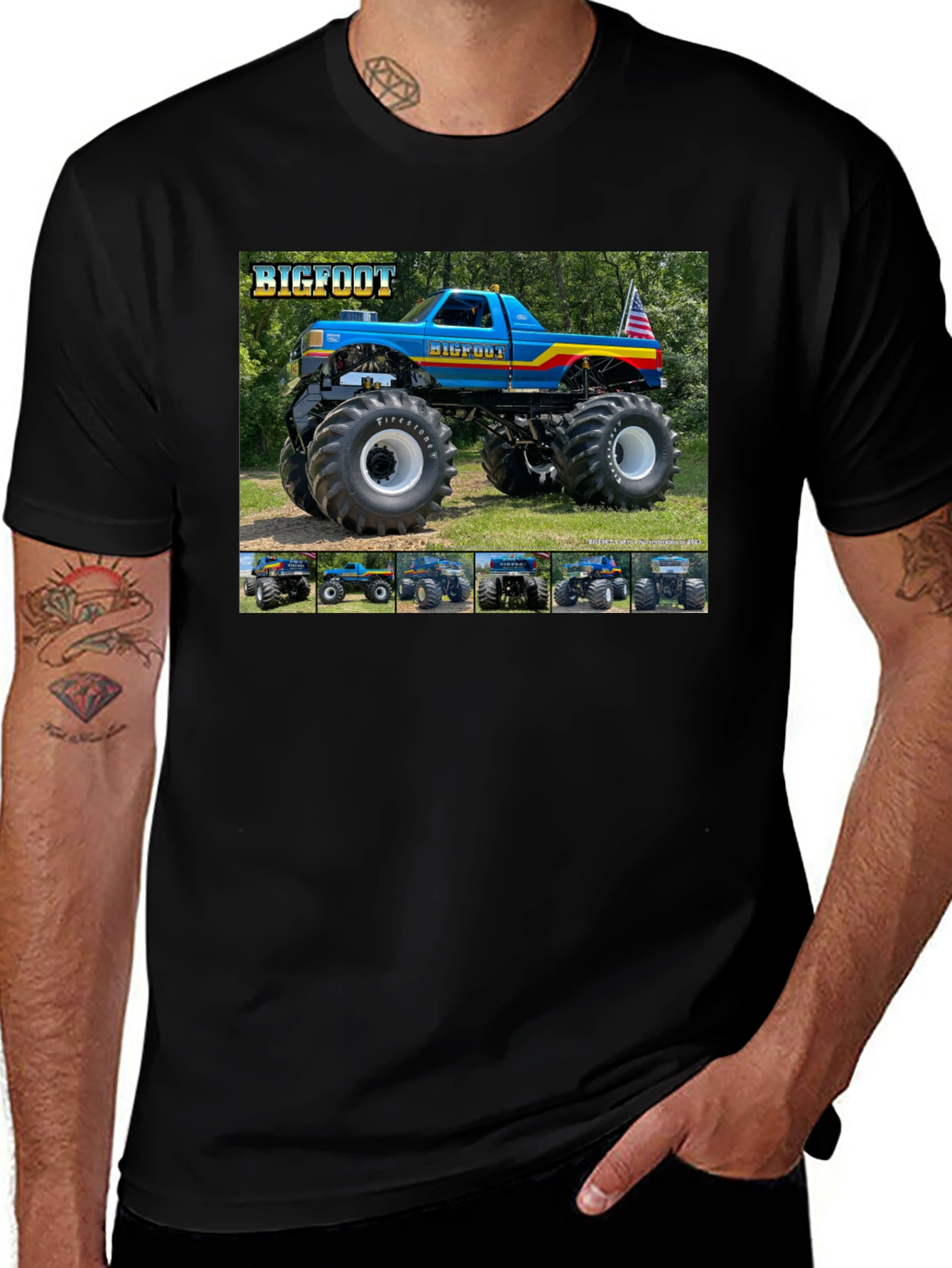 Variant 21 of Bigfoot Monster Truck Graphic Tee