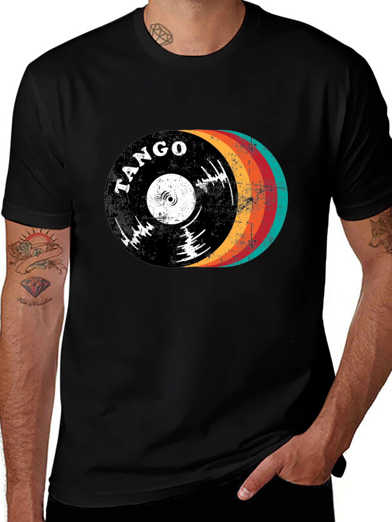 Tango Retro Record Graphic T-Shirt