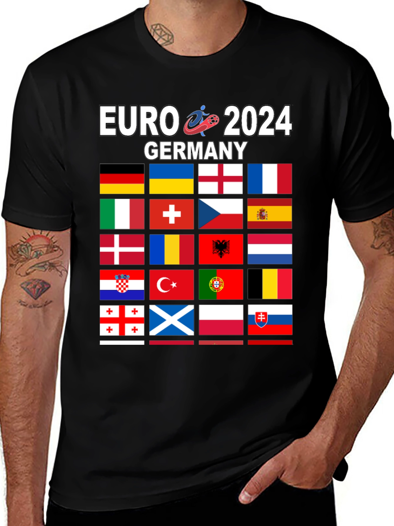 Euro 2024 Germany Flags T-Shirt
