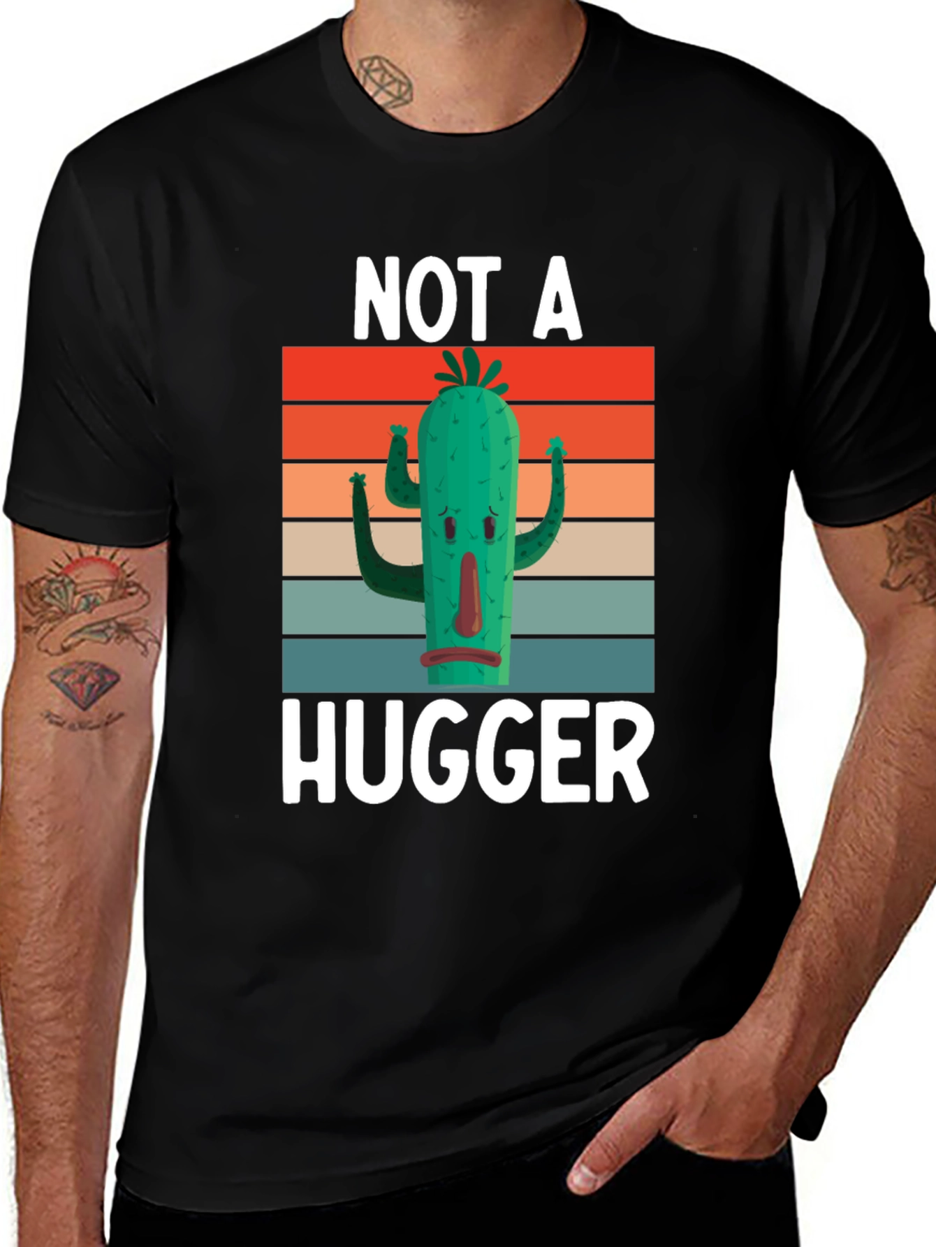 Variant 10 of Not A Hugger Cactus Graphic Tee - Unisex